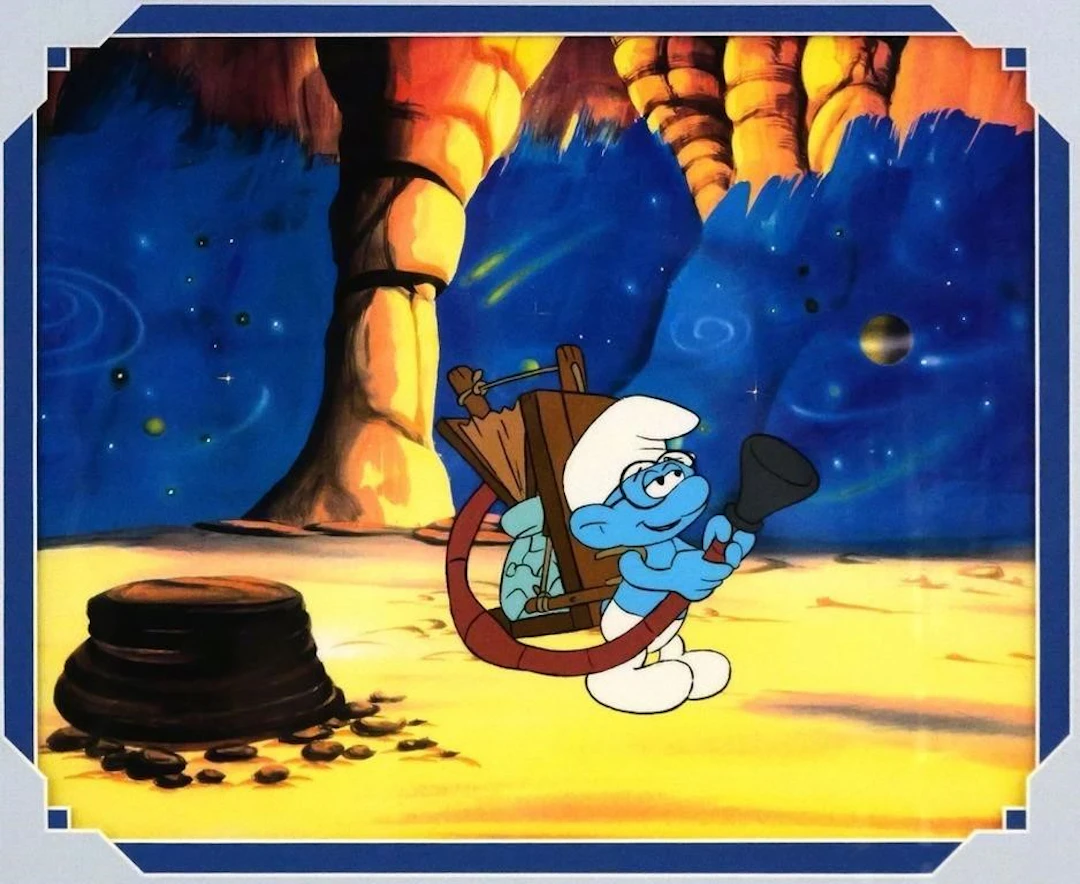 Original Smurfs Animation Production Cel Art