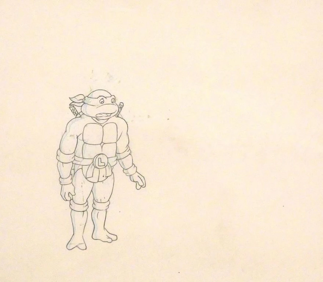Original TMNT Animation Production Cel Drawing
