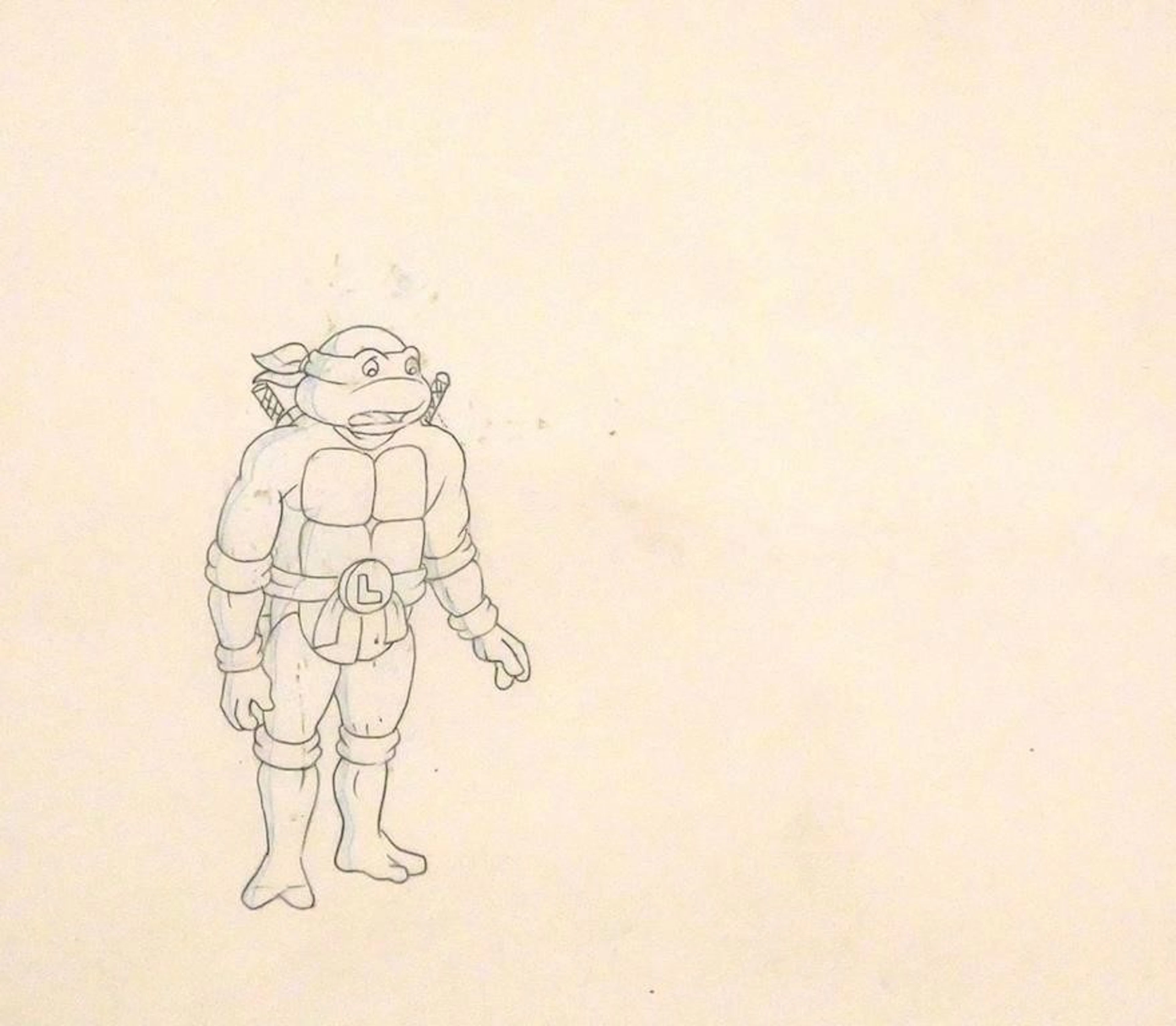 Original TMNT Animation Production Cel Drawing