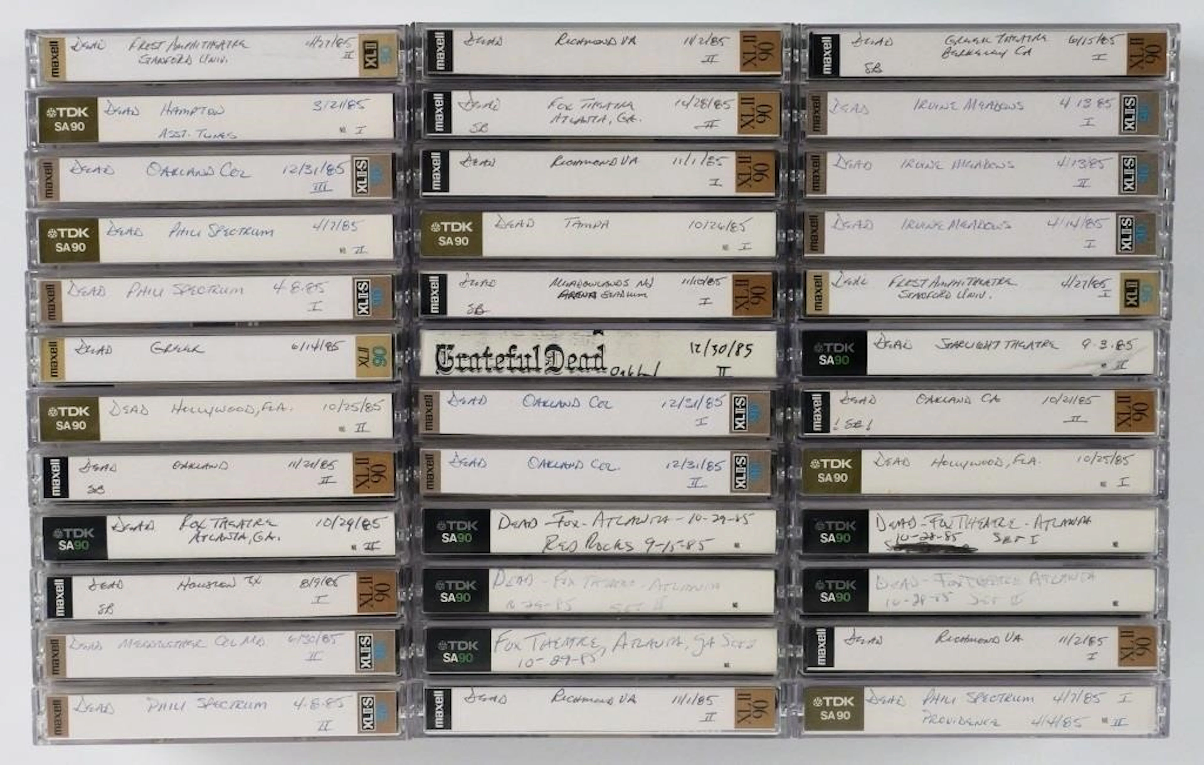 (36) Grateful Dead Live Concert Cassettes 1985