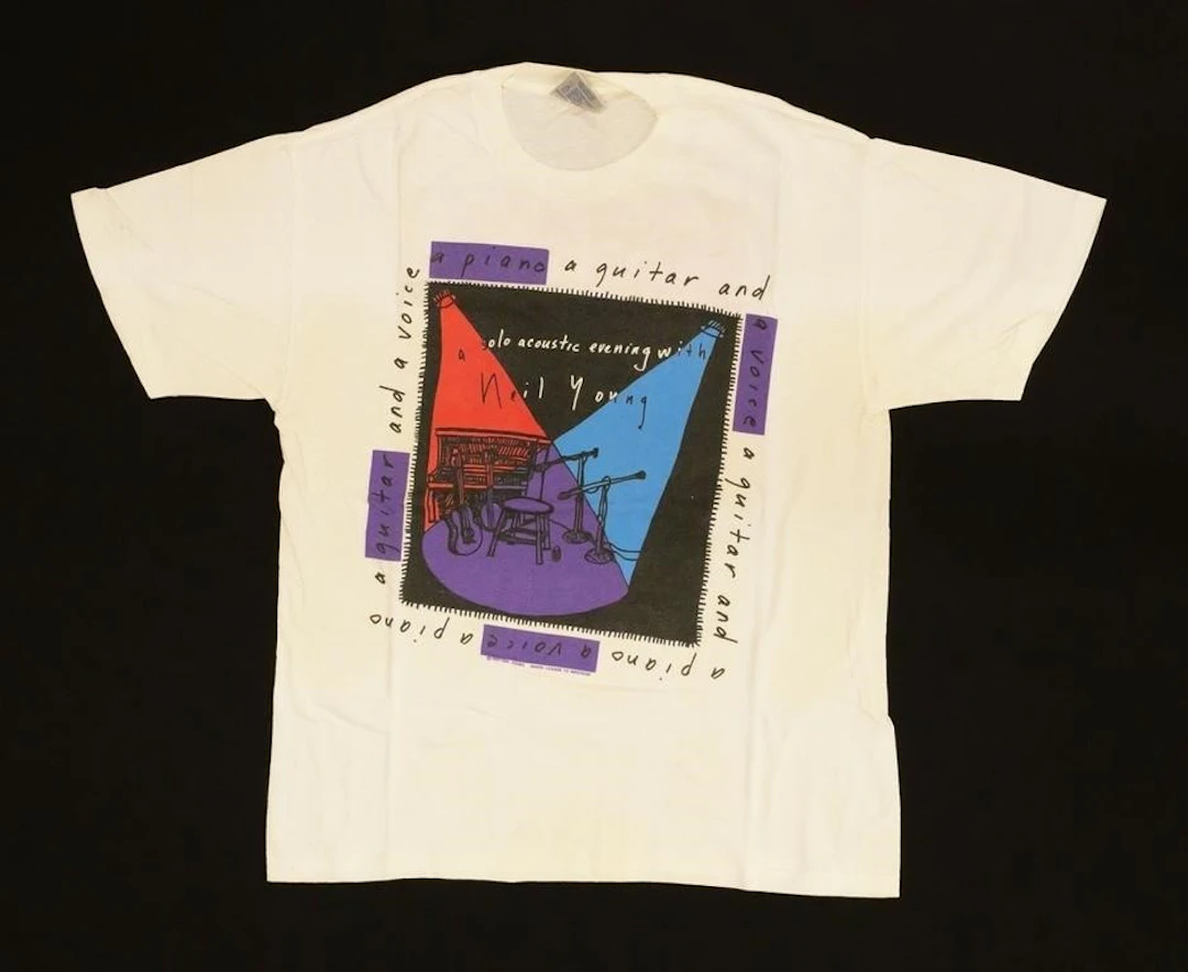 Vintage Neil Young Solo Acoustic Tour T-Shirt