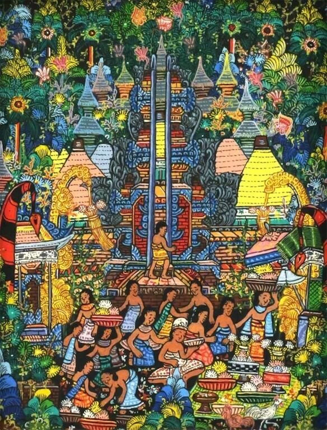 Ni Ketut Pitri Balinese Temple Festival Painting