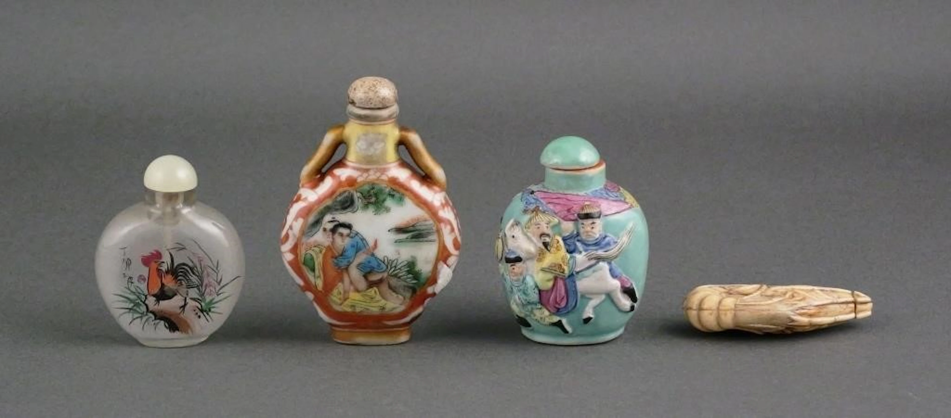 (4) Vintage Snuff Bottles