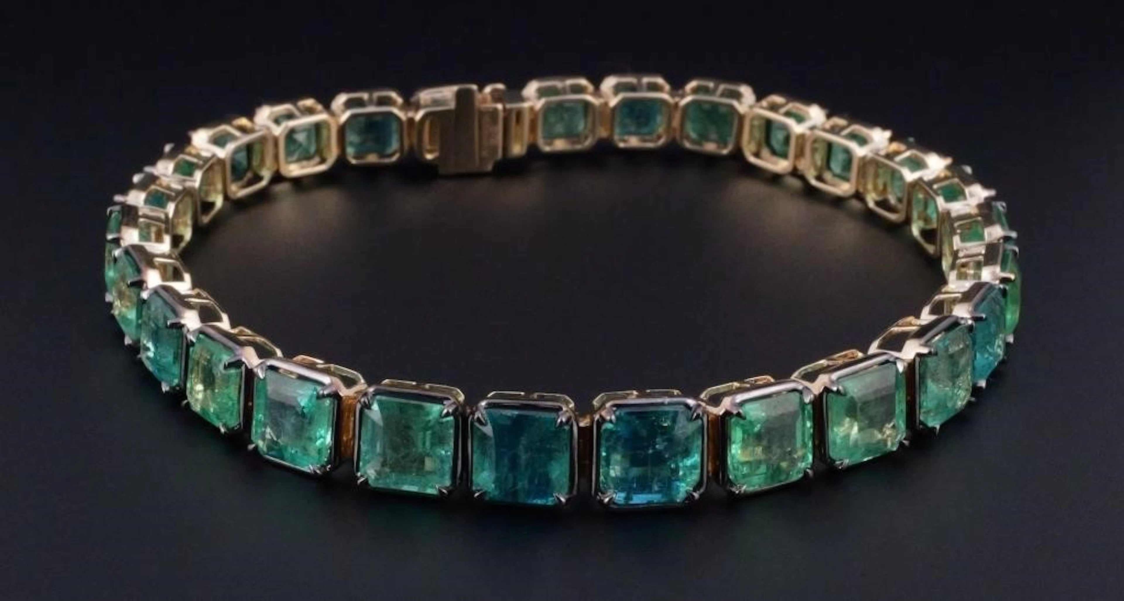 14K Gold and Emerald Bracelet