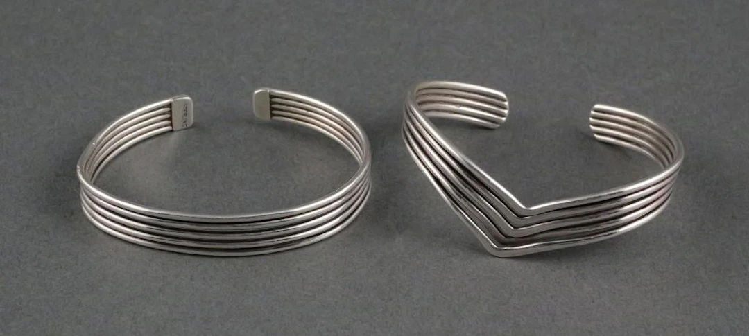 (2) Sterling Silver Cuff Bracelets