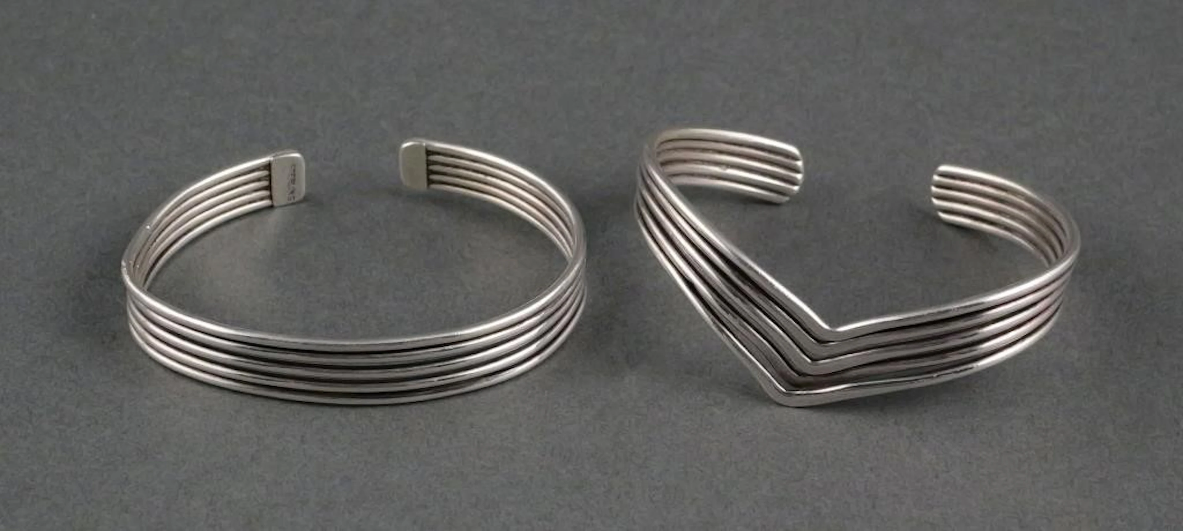 (2) Sterling Silver Cuff Bracelets