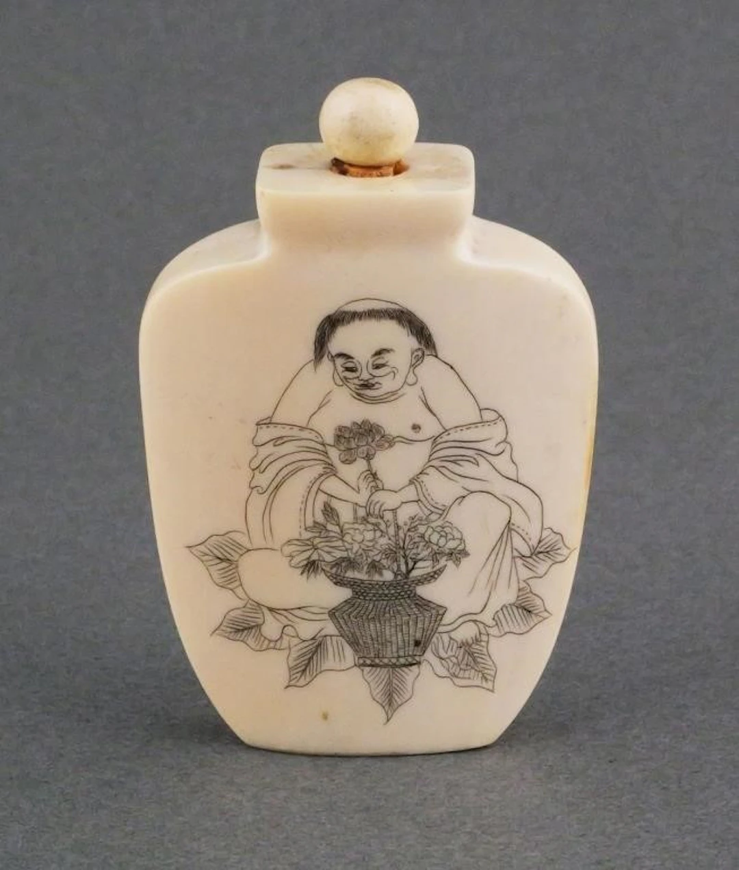 Antique Micro Calligraphy Snuff Bottle