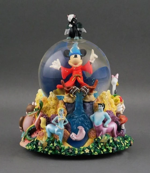 Disney Fantasia Sorcerer Mickey Musical Snow Globe