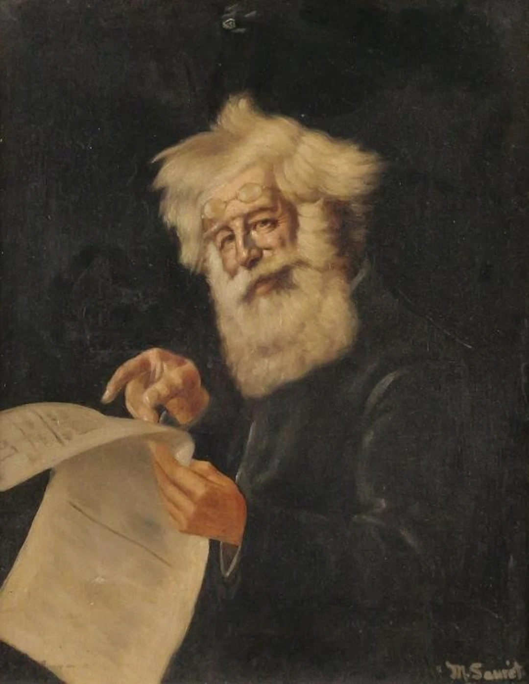 M. SAURET, Oil on Canvas, Good Article