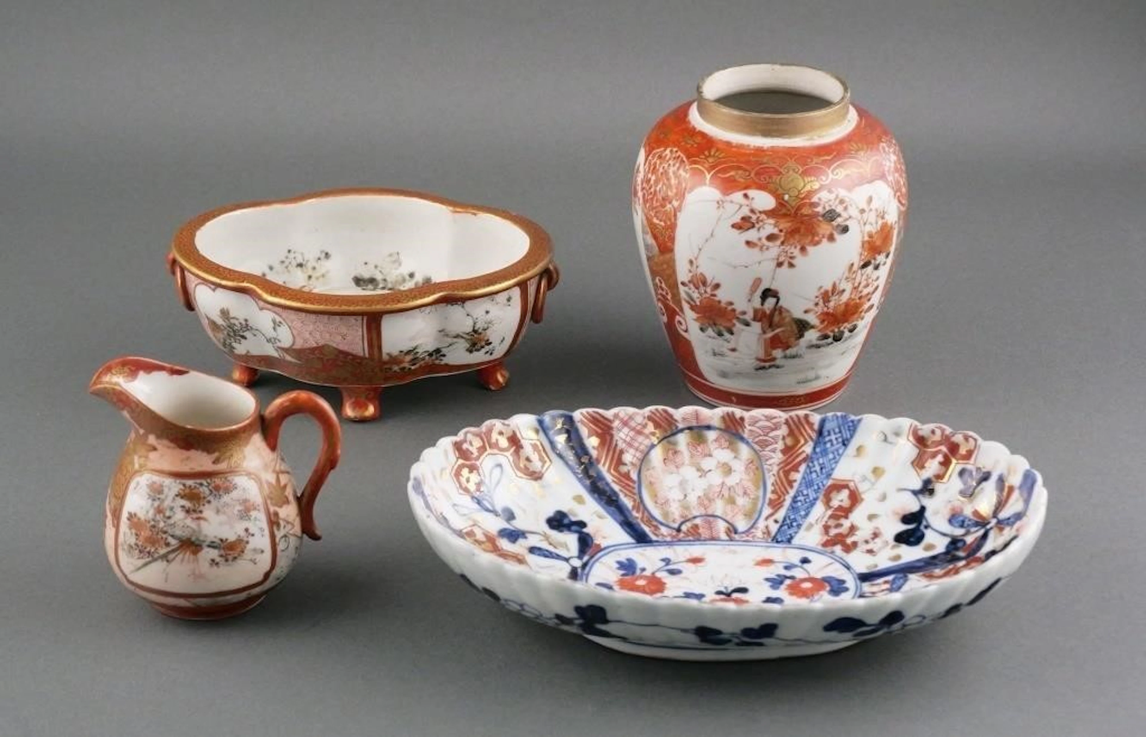 (4) Kutani & Imari Porcelain