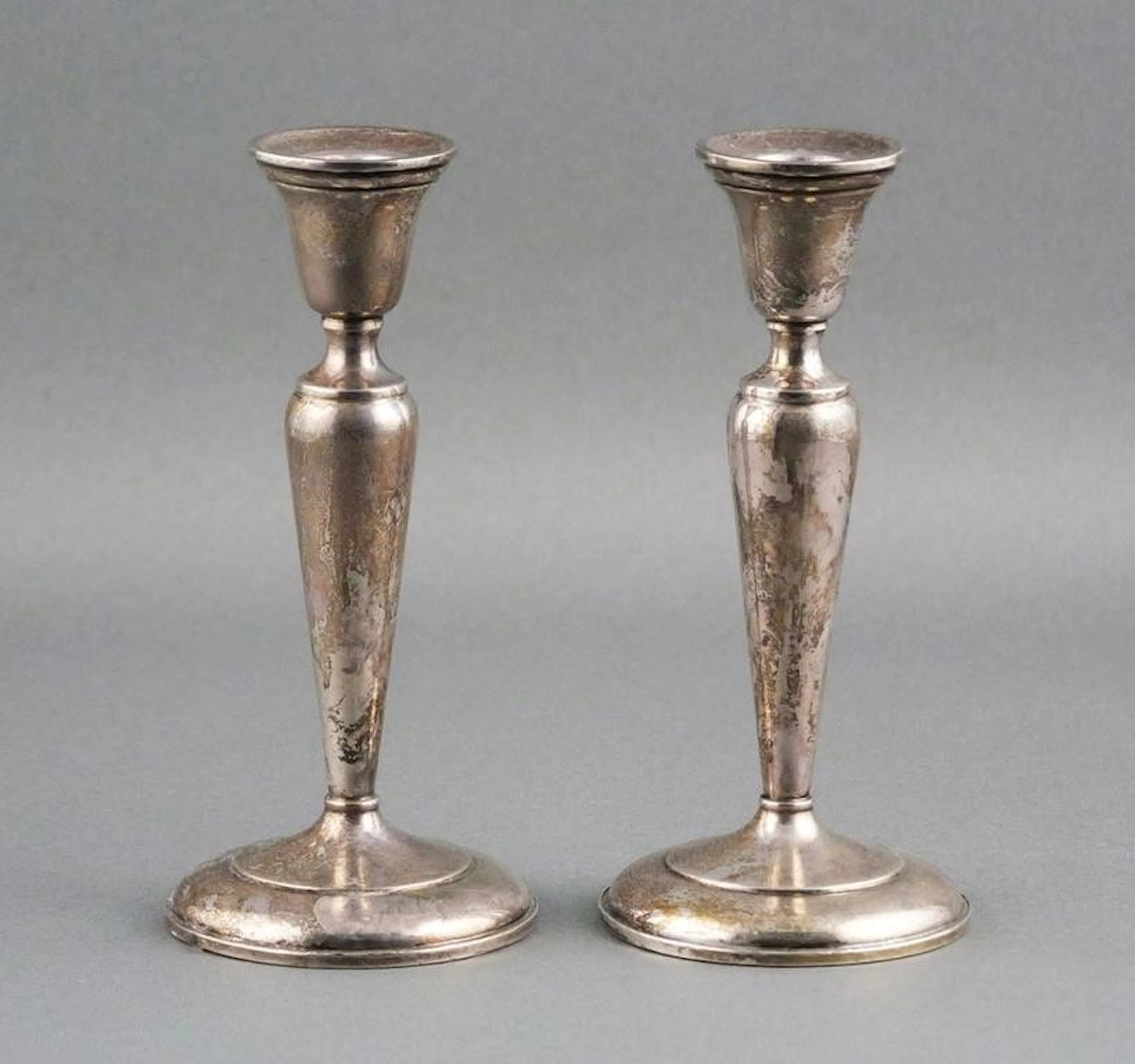 Pair of Preisner Sterling Candlestick Holders