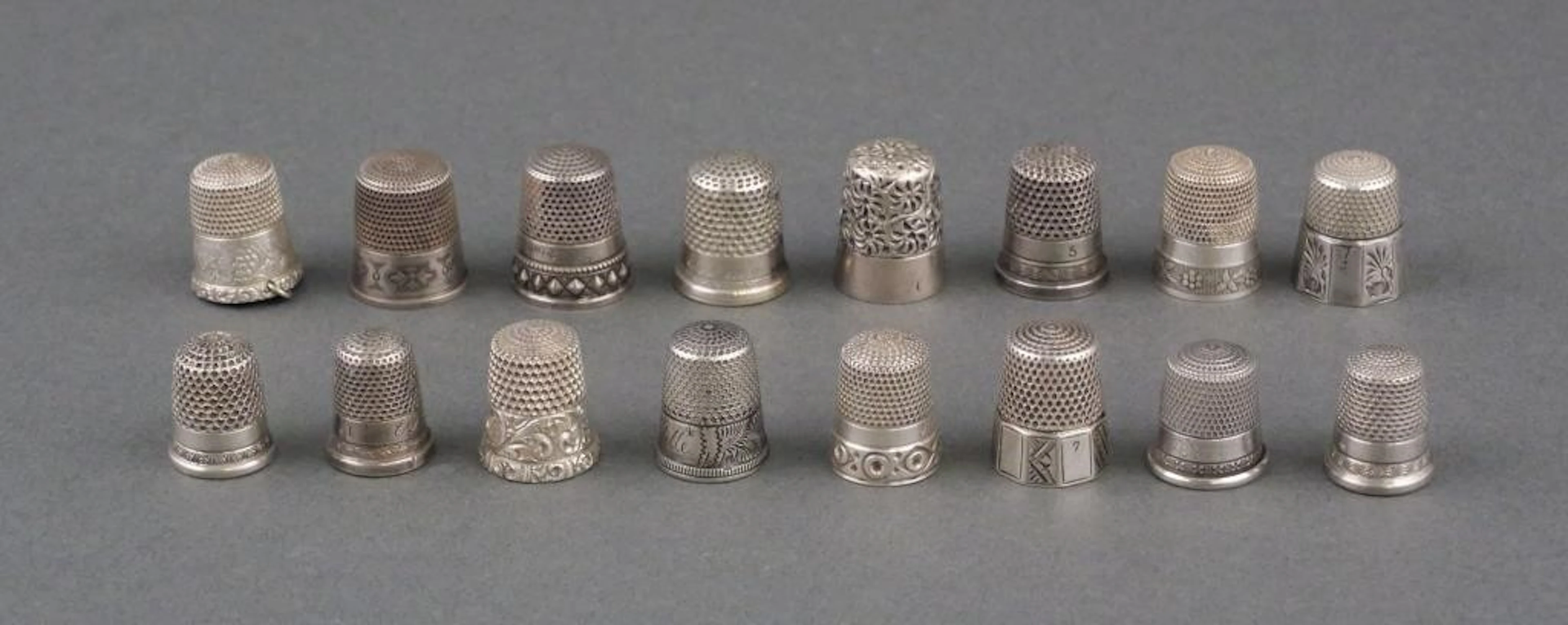 (15) Sterling Silver Thimbles