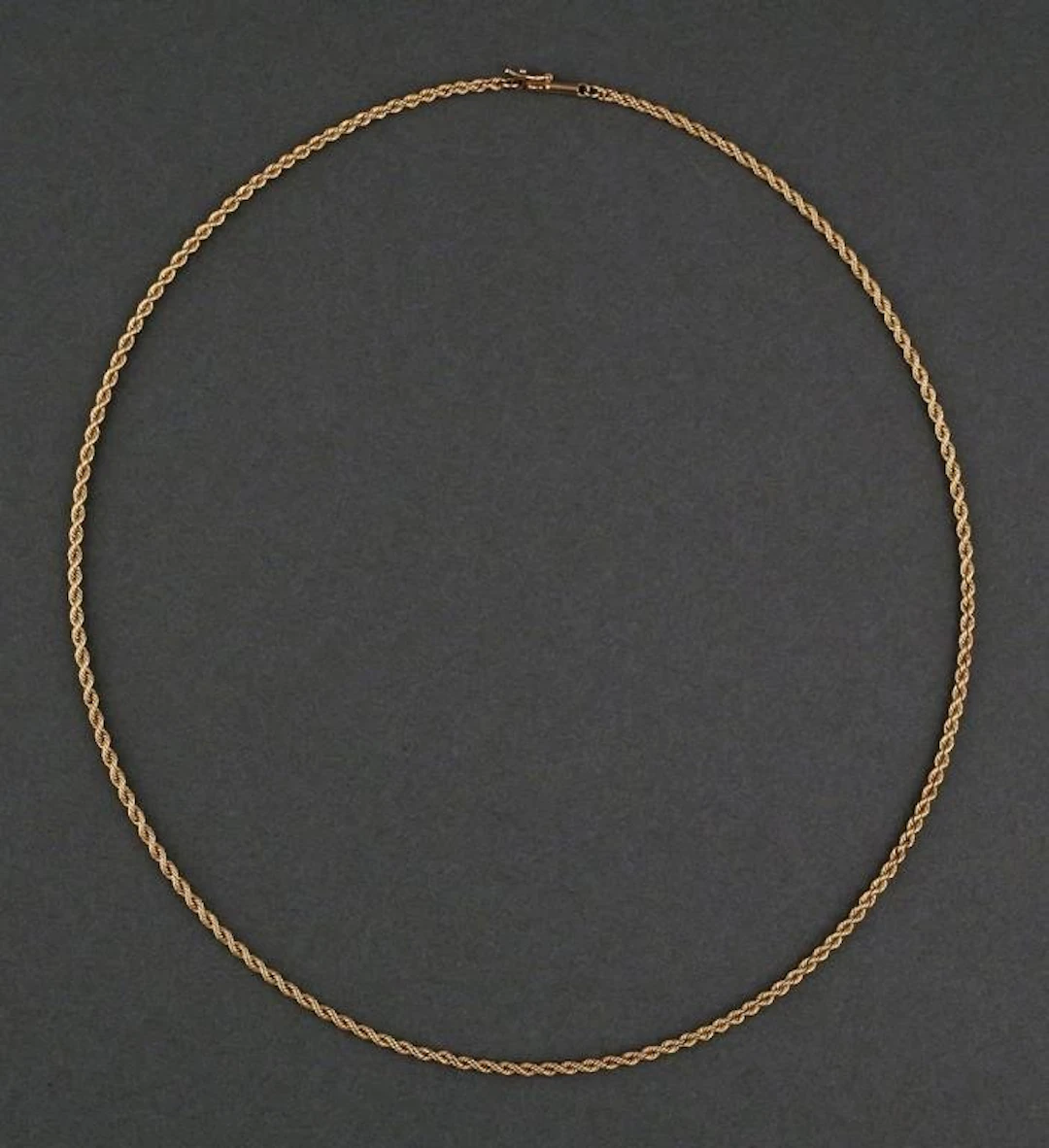 14K Gold Rope Chain Necklace 20"