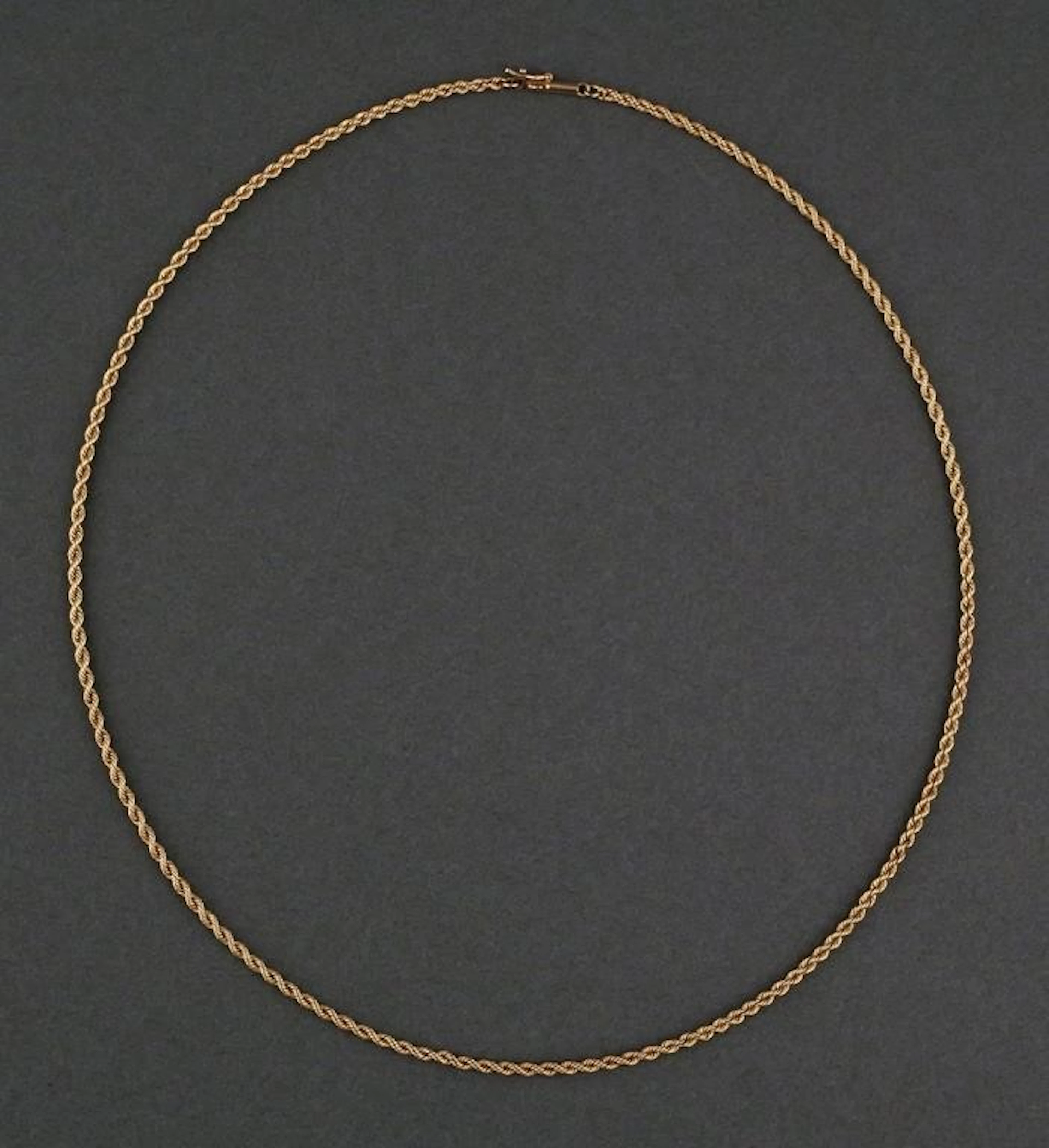14K Gold Rope Chain Necklace 20"