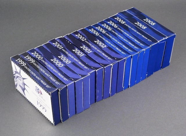 (17) US Mint Proof Sets 1999-2008