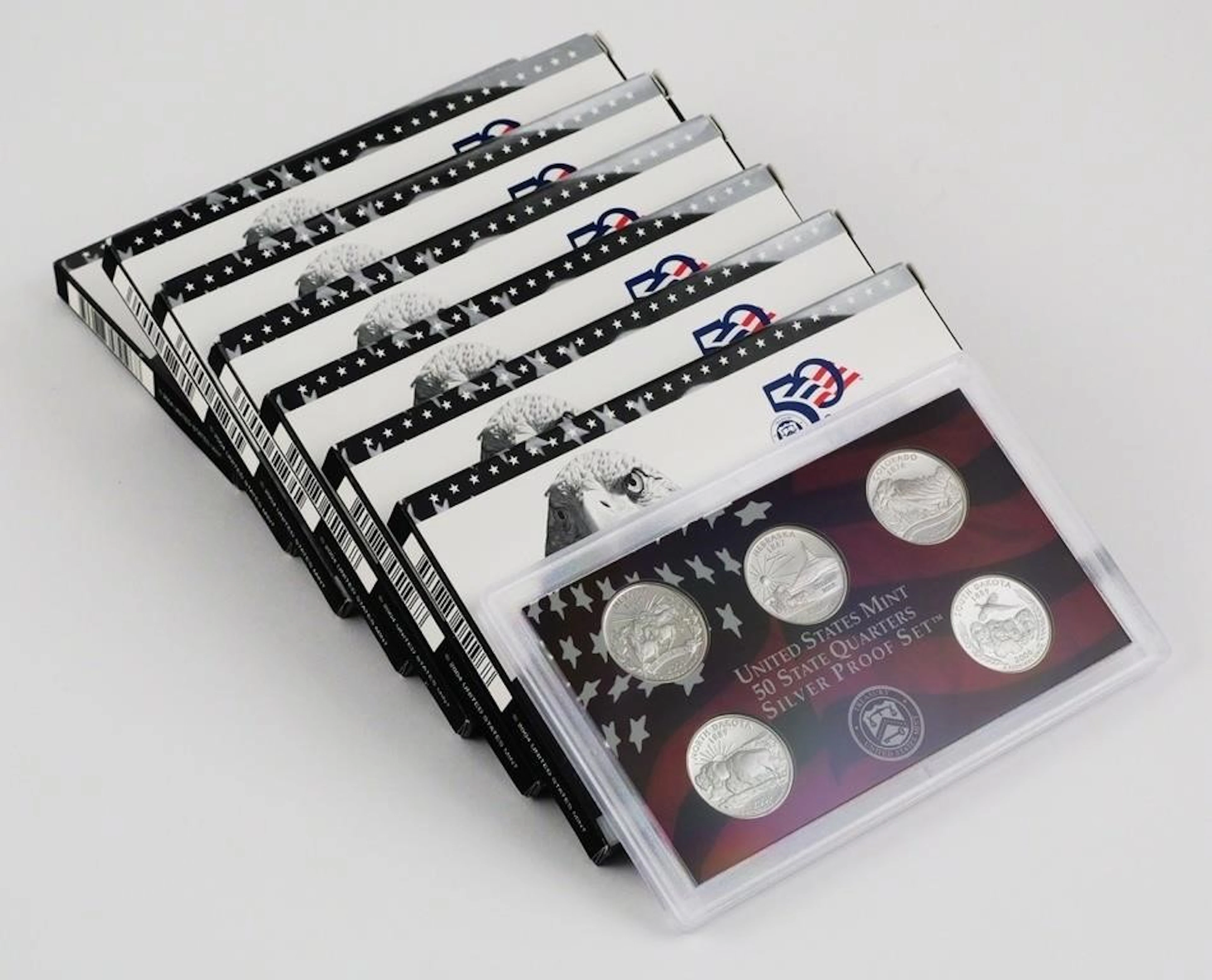 (7) U.S. Mint State Quarter Silver Proof Sets