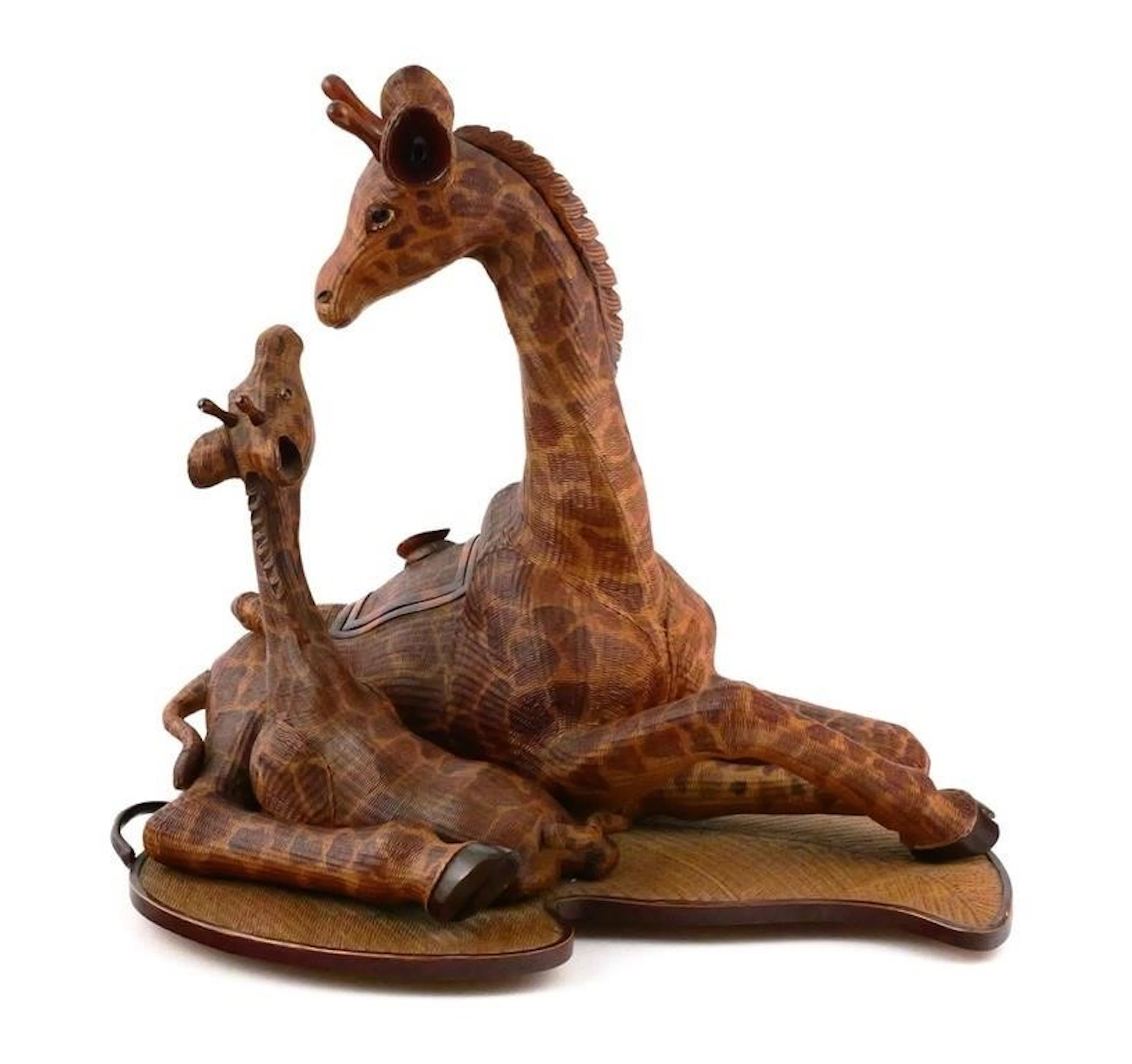 Woven Giraffe Sculpture Hidden Basket
