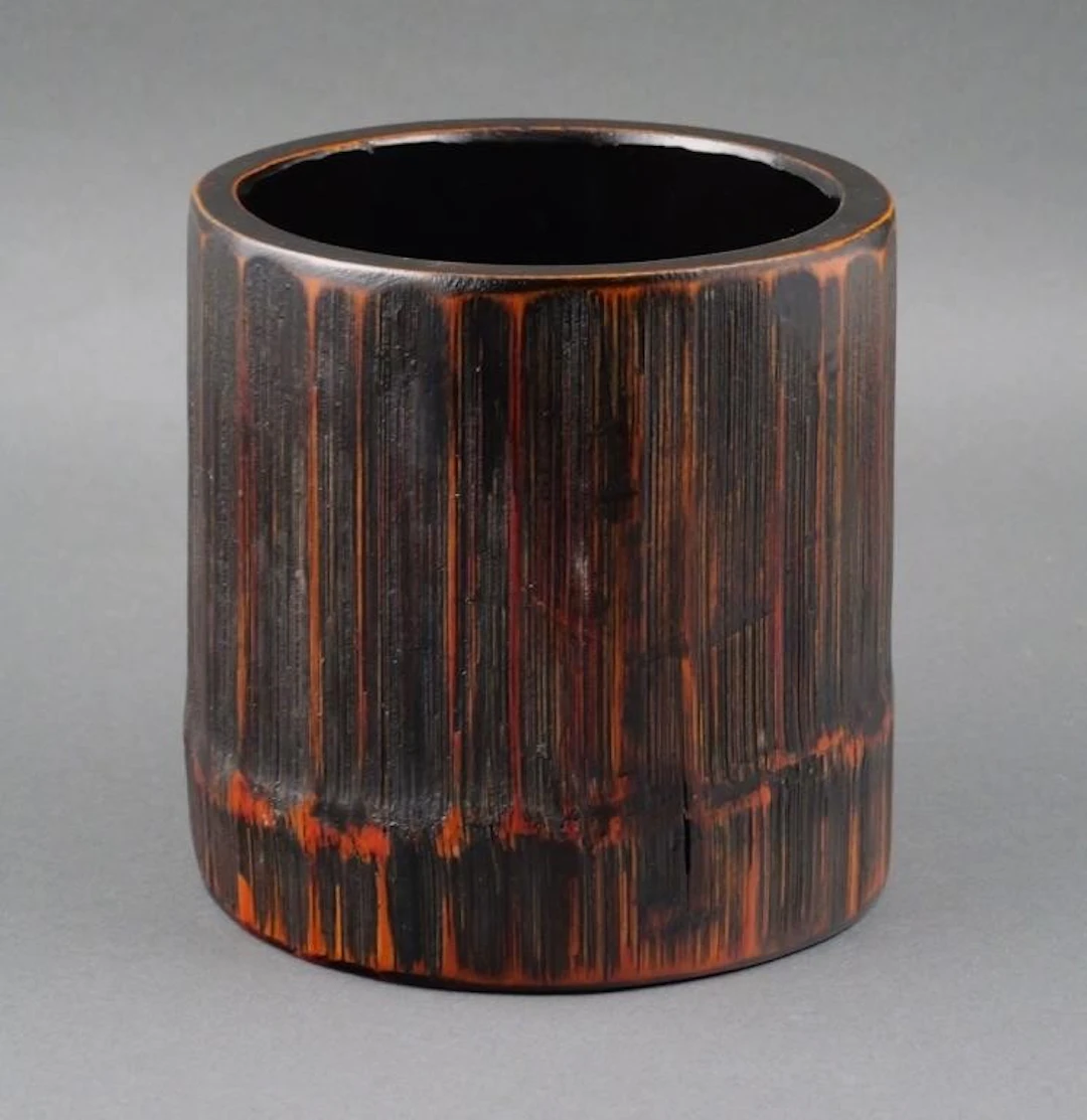 Chinese Carved Bamboo Brush Pot