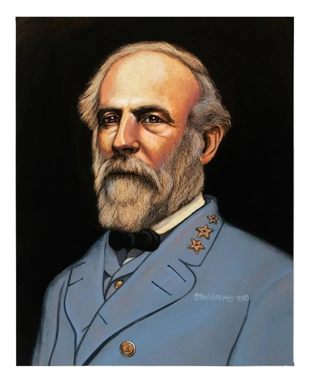 Robert E. Lee Confederate General Portrait Oil
