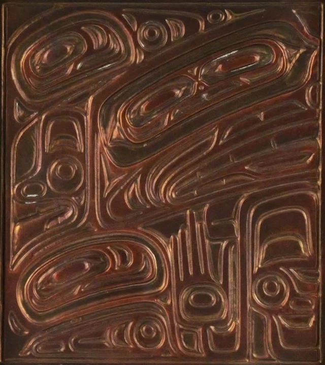 Joseph P. Illig "Raven, Eagle, Whale" Copper Art