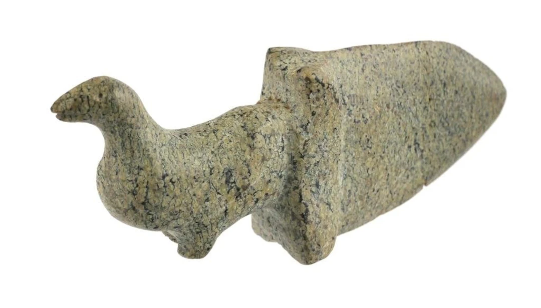 INUIT Antique Stone Carving Zoomorphic Bird