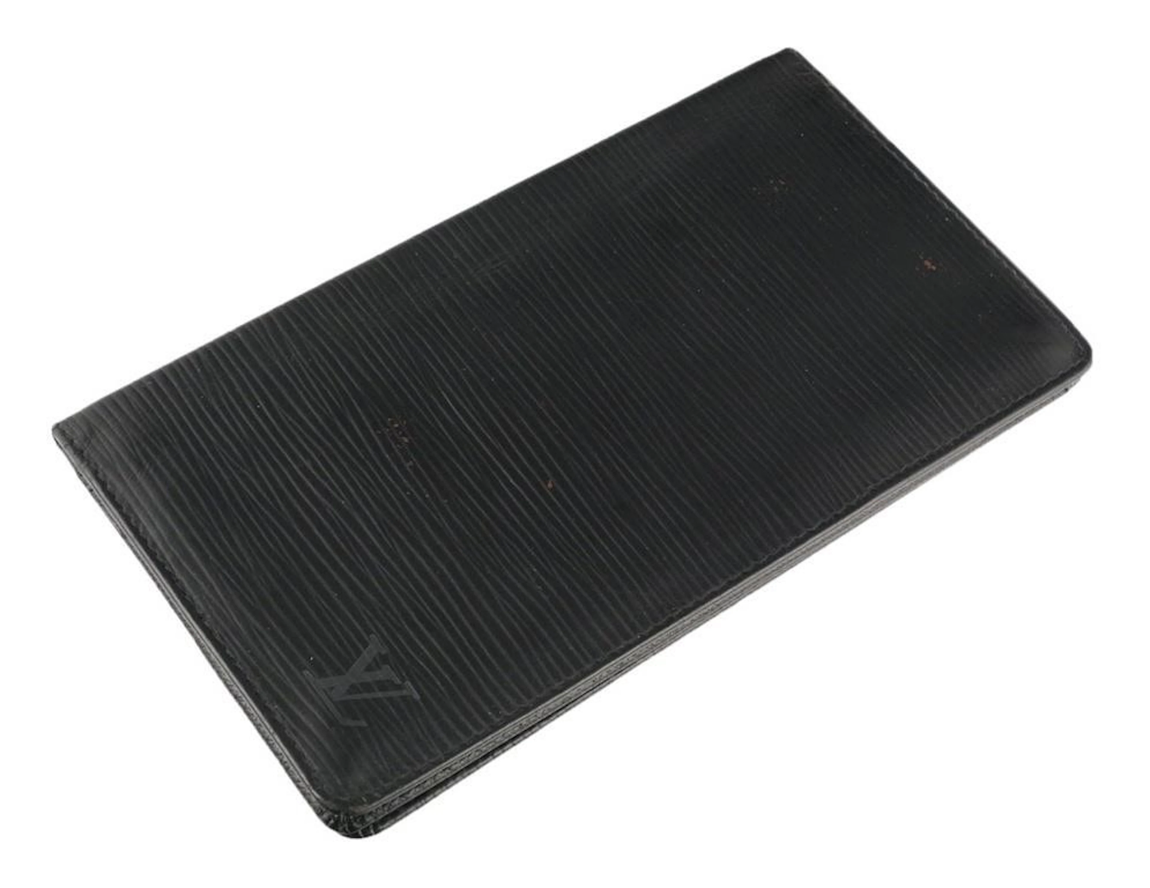 Louis Vuitton Epi Black Leather Checkbook Wallet