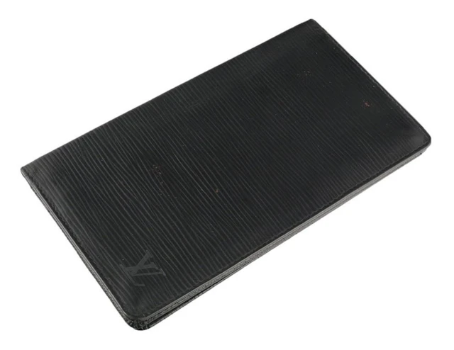 Louis Vuitton Epi Black Leather Checkbook Wallet