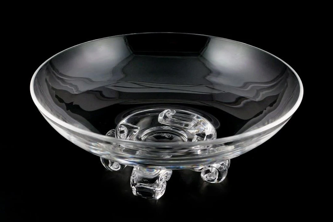 Vintage Steuben Crystal Low Footed Bowl