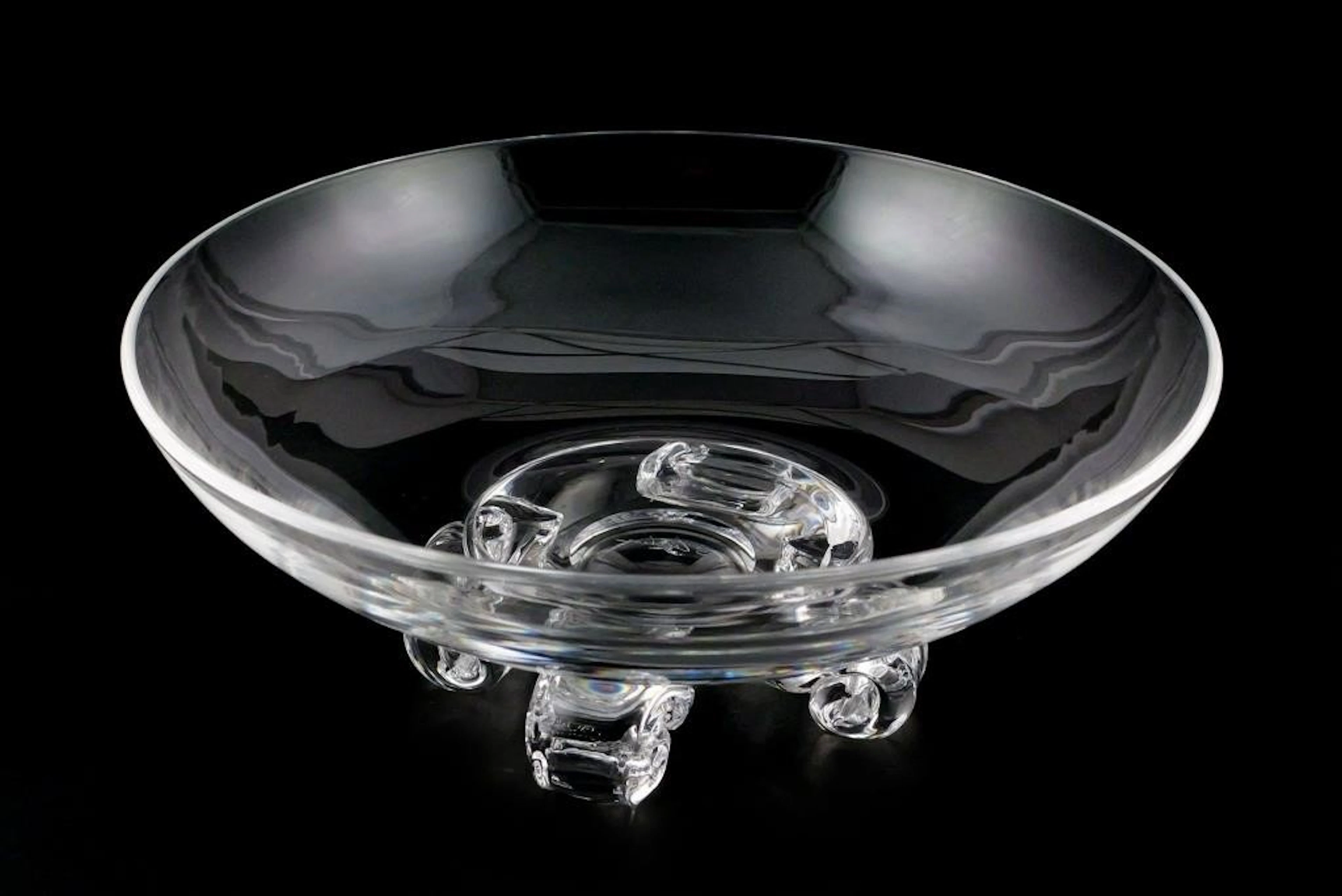 Vintage Steuben Crystal Low Footed Bowl