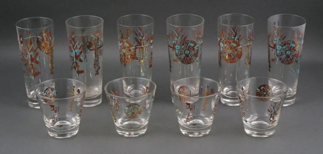 (10) Frans Wildenhain Strasenburgh Mural Glasses
