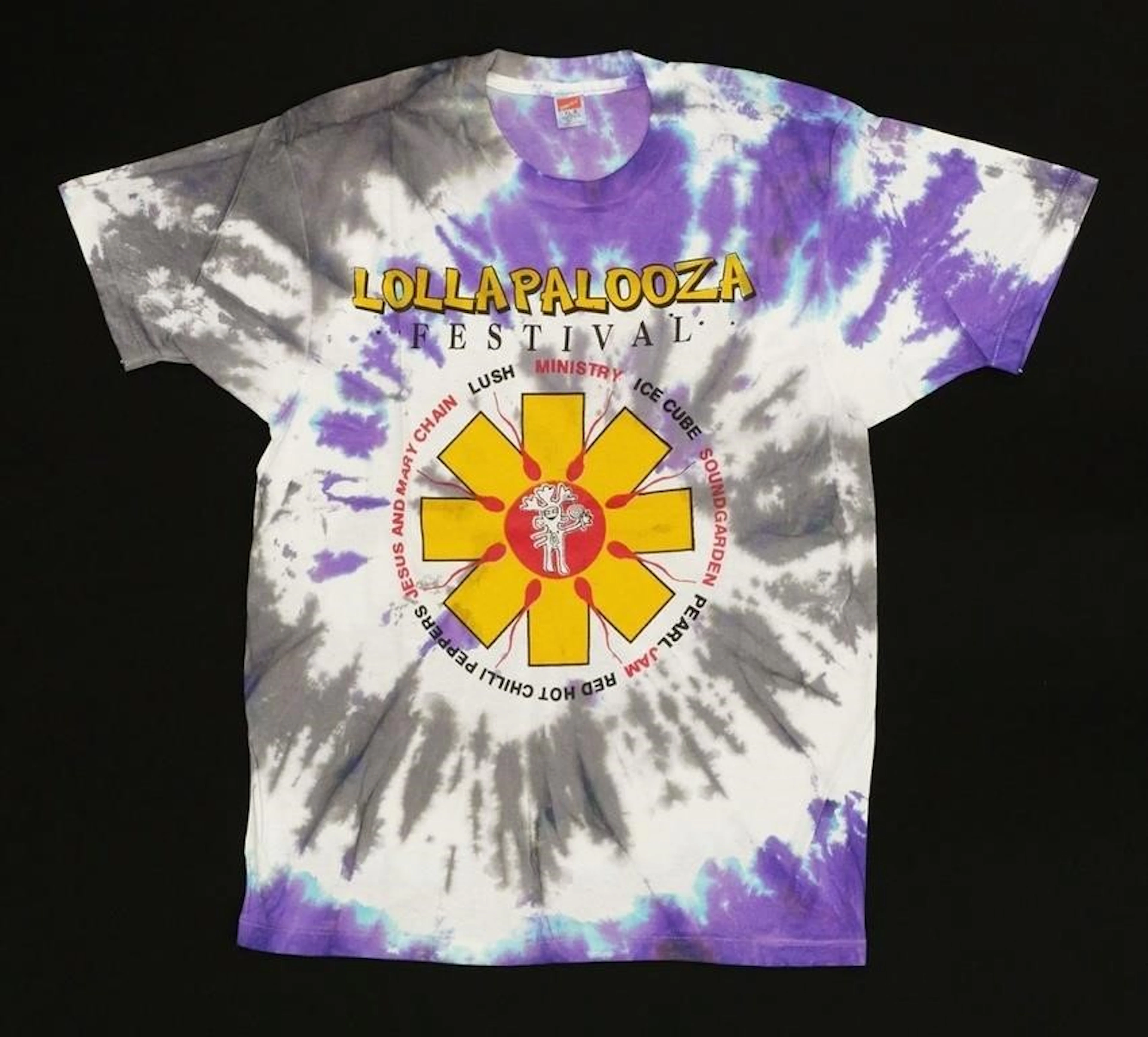 Vintage Lollapalooza 1992 Festival Tie-Dye T-Shirt