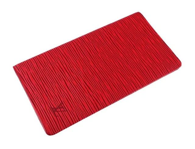 Louis Vuitton Epi Red Leather Checkbook Wallet