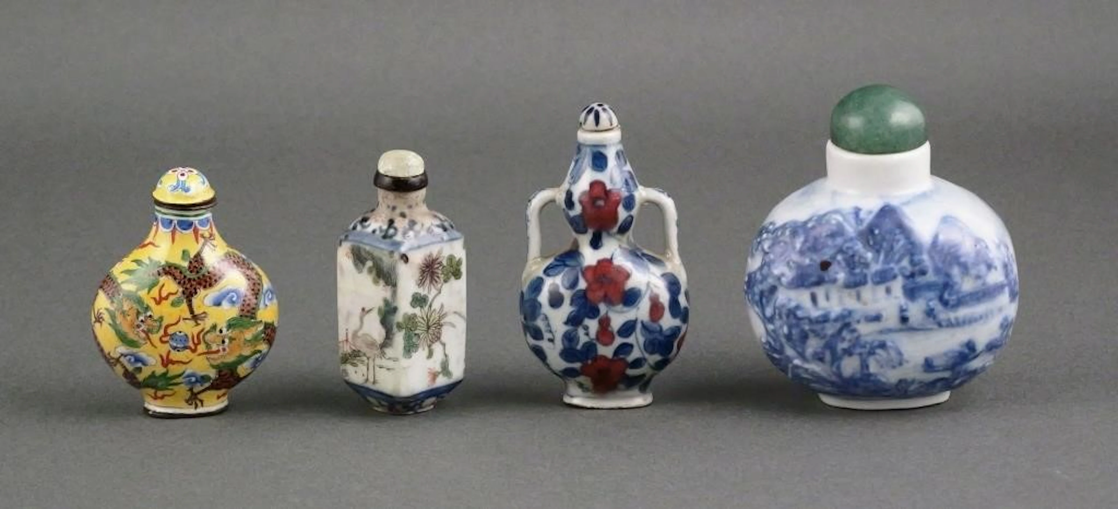 (4) Signed Snuff Bottles
