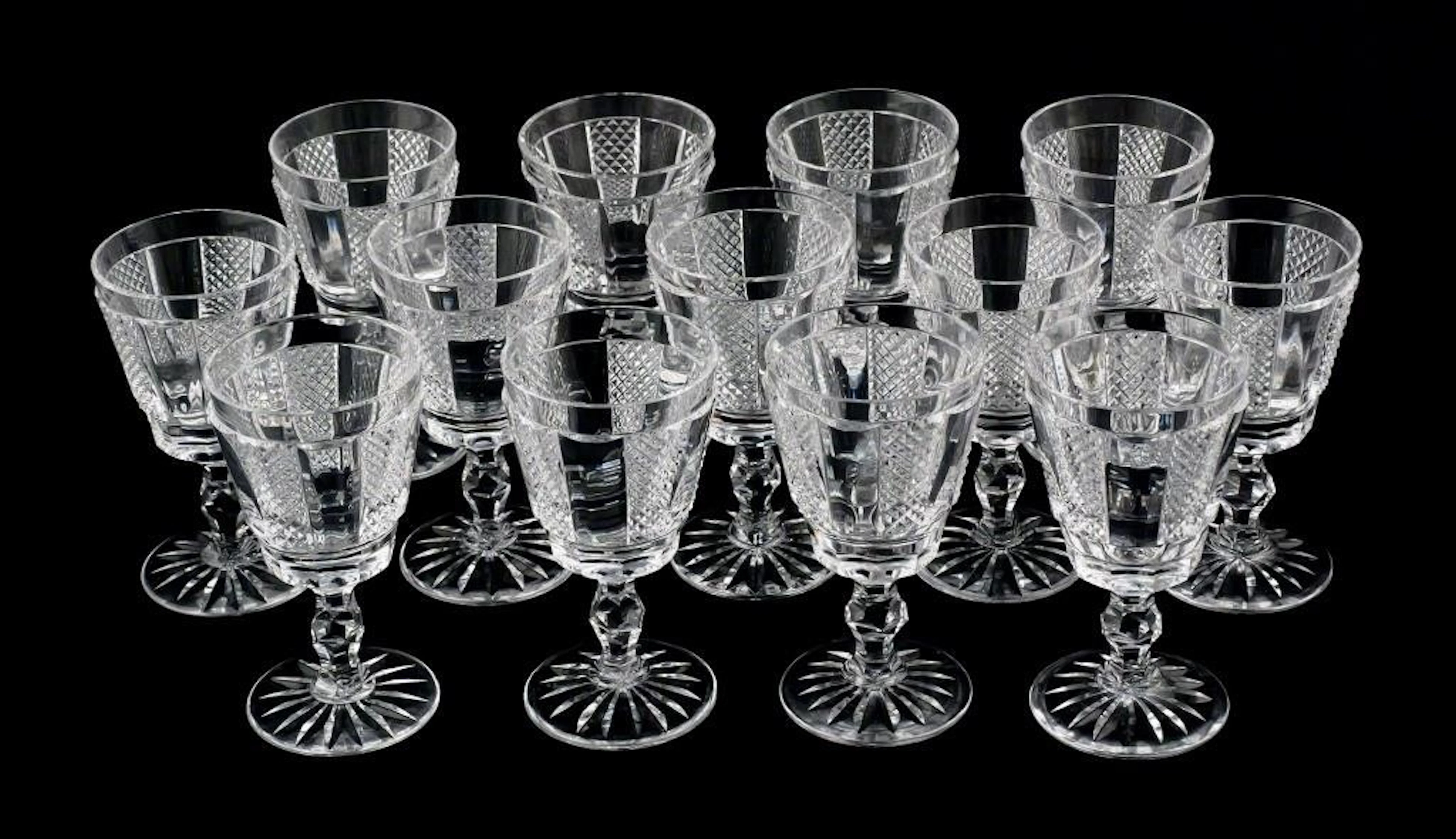 (13) Waterford "Hibernia" Port Wine Glasses