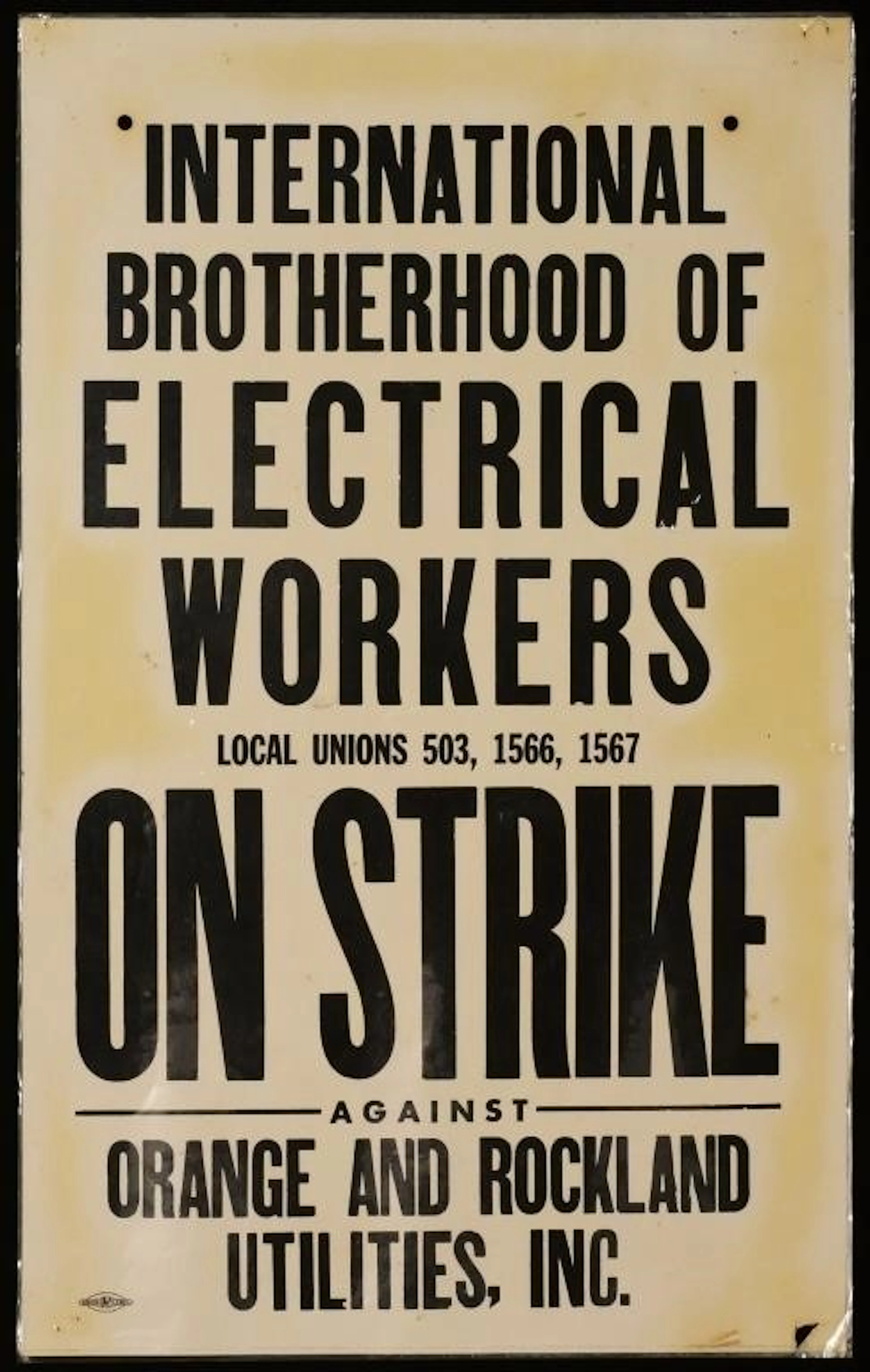 Vintage IBEW Electrical Workers Strike Poster