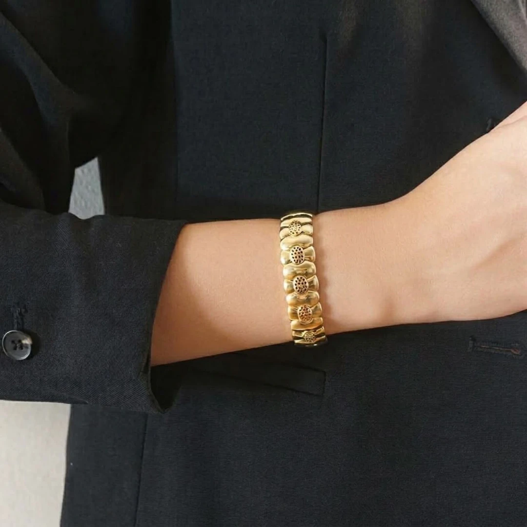 Bracelet jonc en or jaune 18K (750/oo)