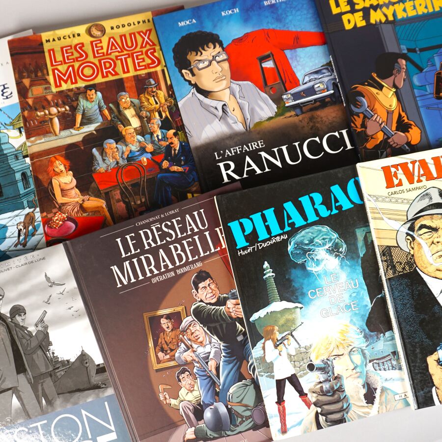 BD POLICIERES : Ensemble de 8 albums comprenant : - 1 album