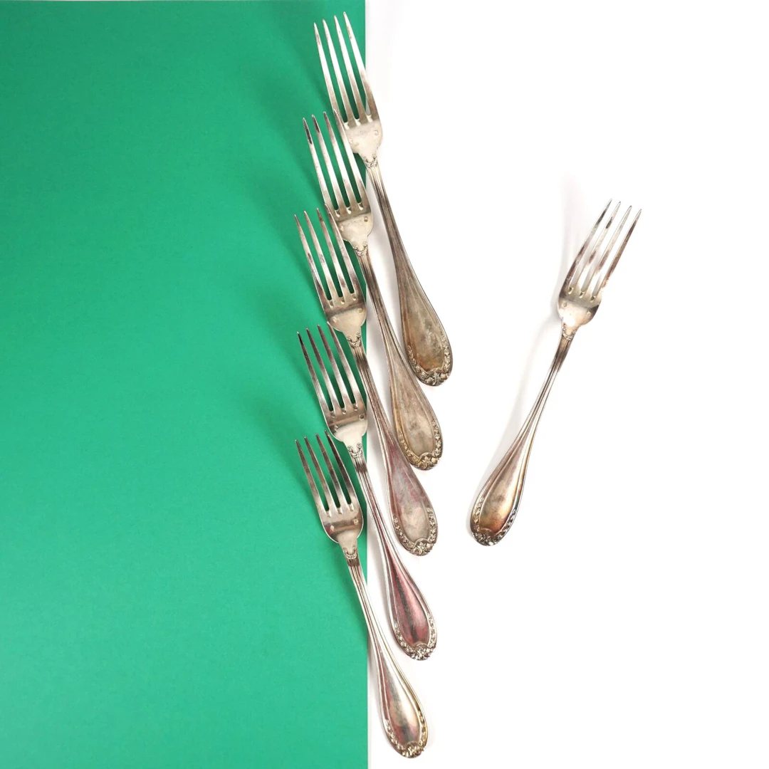TETARD FRÈRES : Six fourchettes en argent