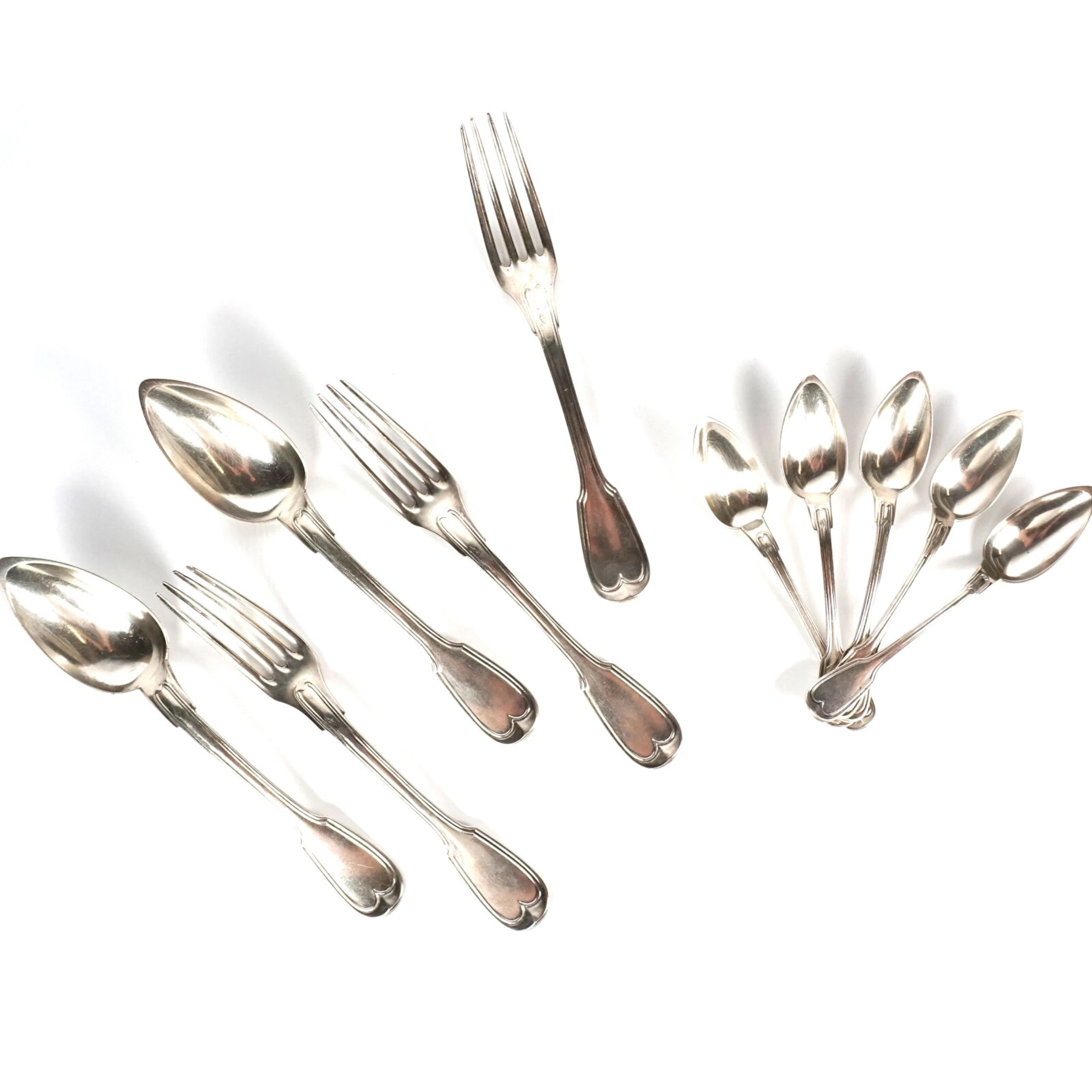 Partie de ménagère en argent