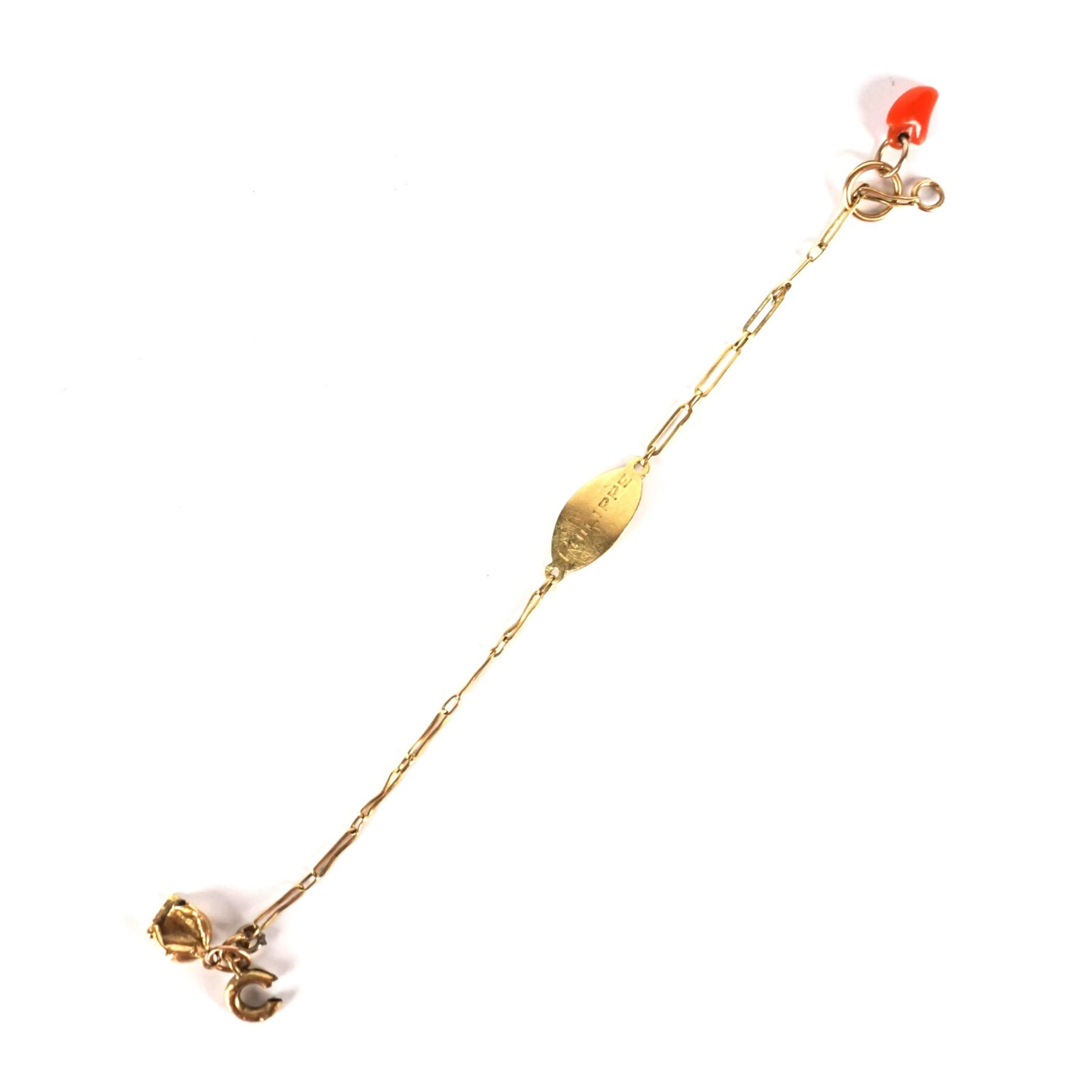 Bracelet de baptême en or jaune 18K (750/oo)