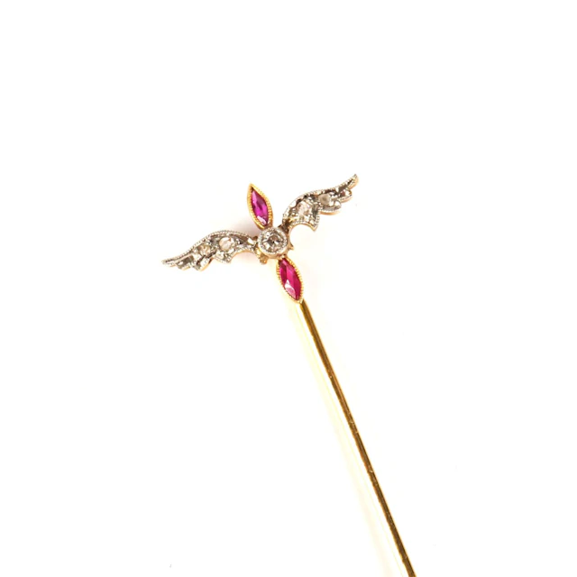 Epingle à chapeau en or 2 tons 18K (750/oo)
