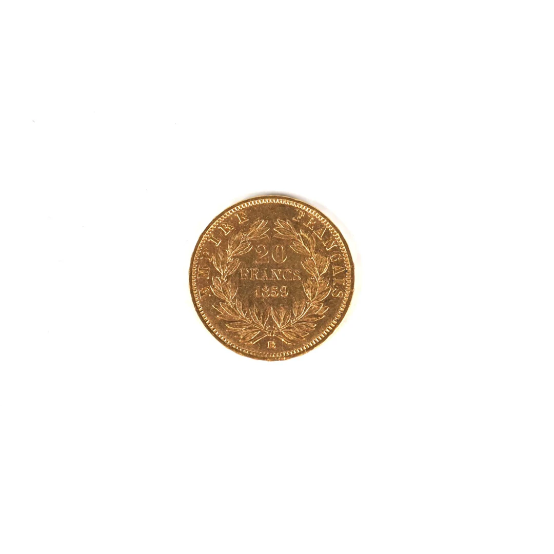 1 x 20 Francs Napoléon III "tête nue" 1859 B