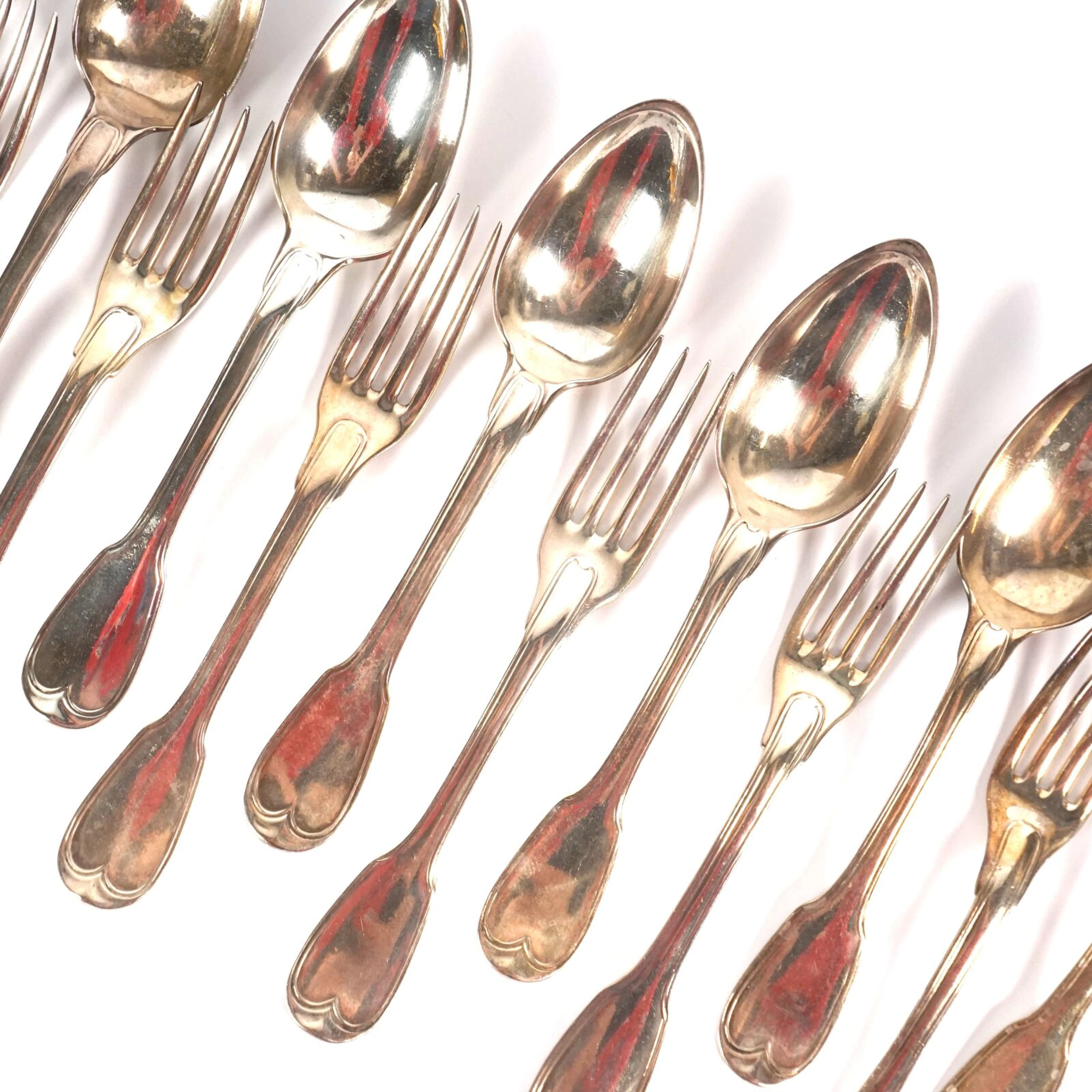 Partie de ménagère en argent