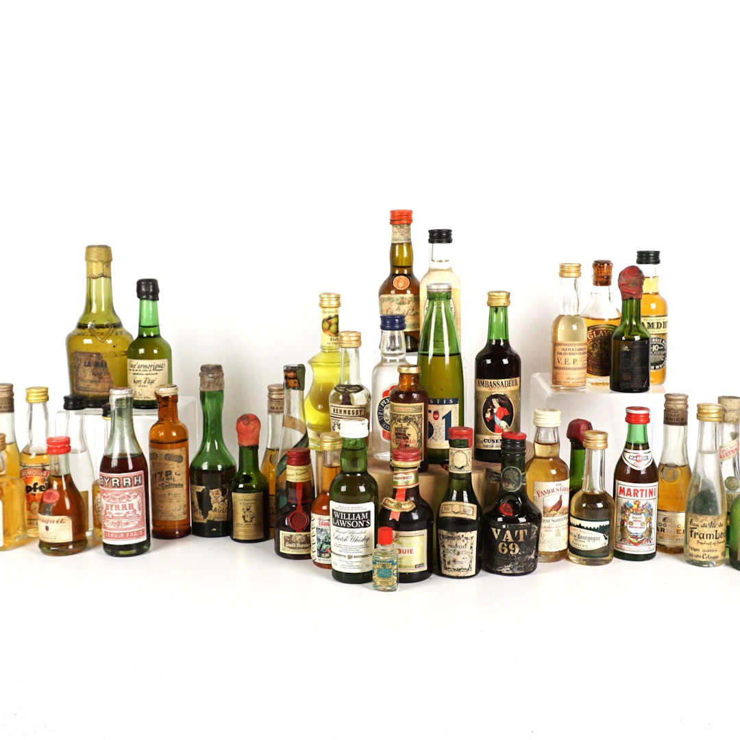 Ensemble de plus de 70 mignonnettes dont Pastis 51