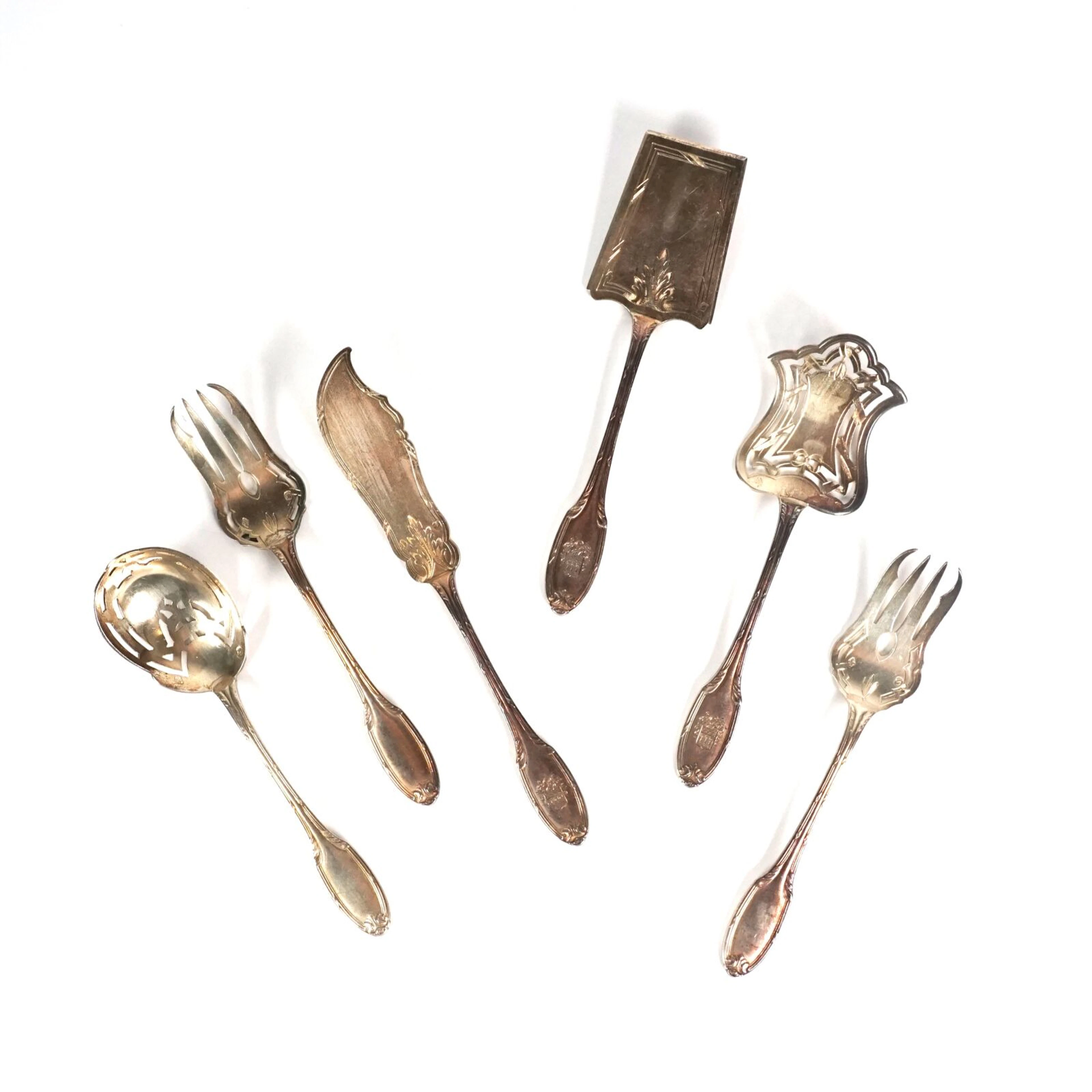 Louis COIGNET : Service à mignardises en argent