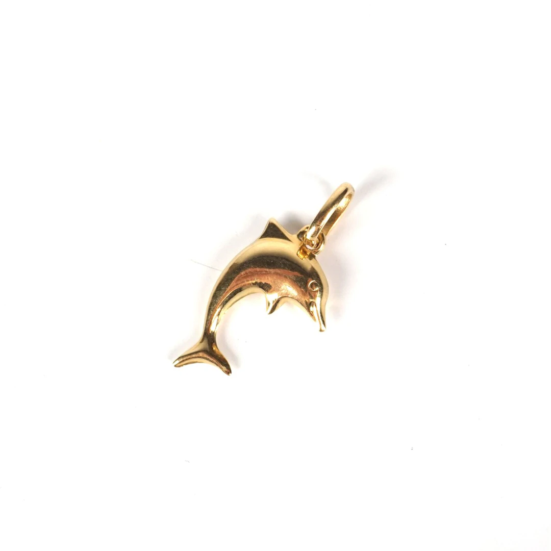 Pendentif "Dauphin" en or jaune 18K (750/oo)