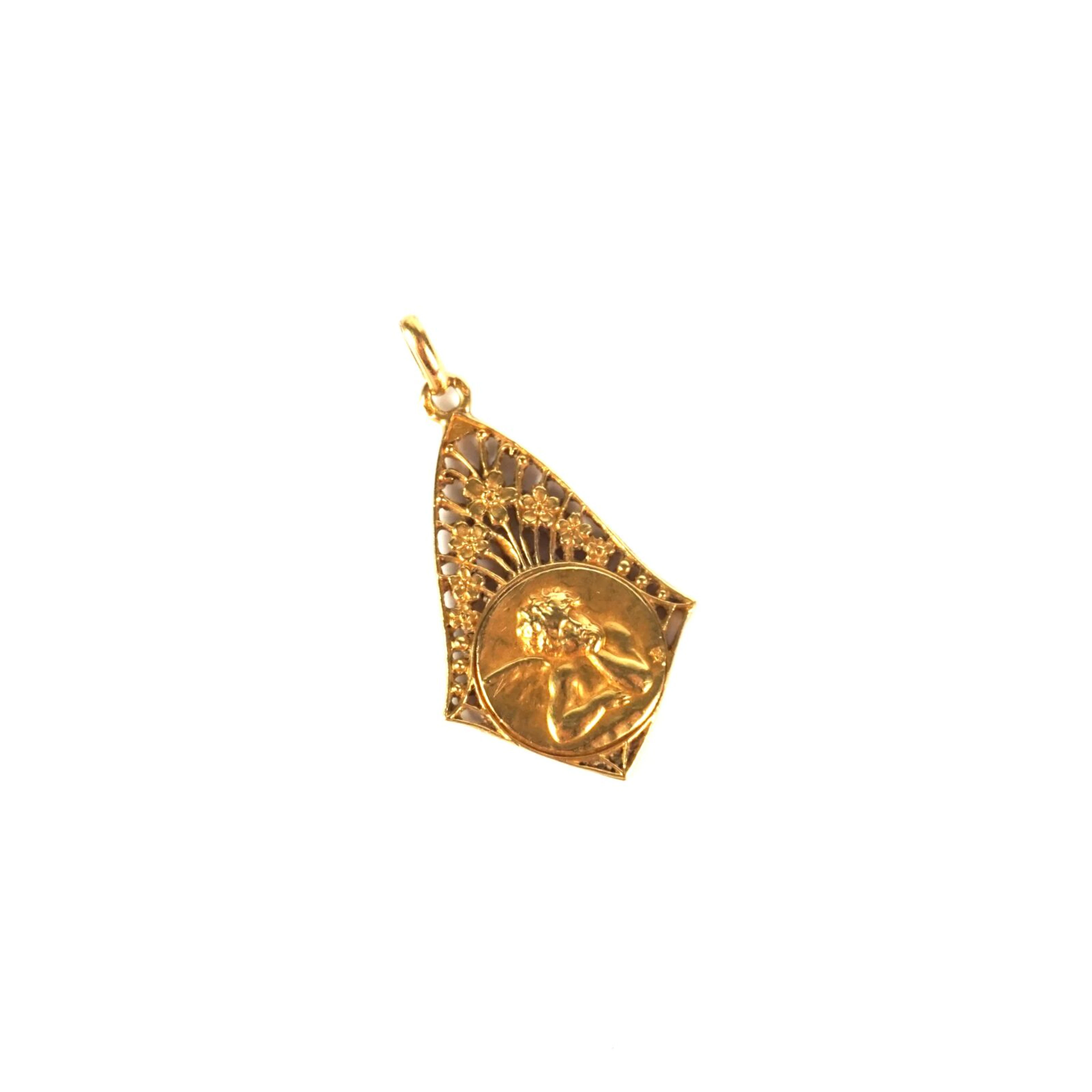 Médaille en or jaune 18K (750/oo)