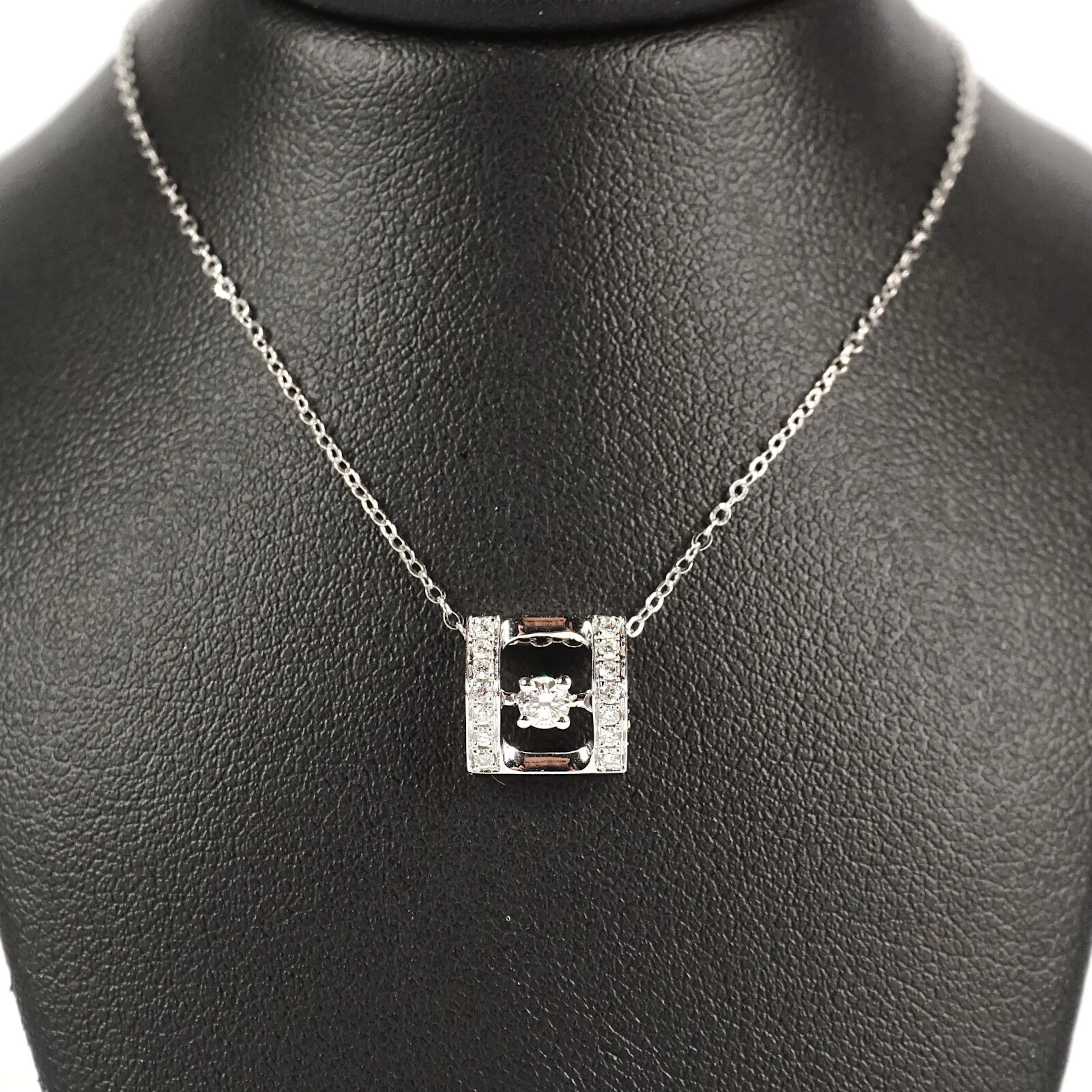 Collier "Coulisseau" en or gris 18K (750/oo)