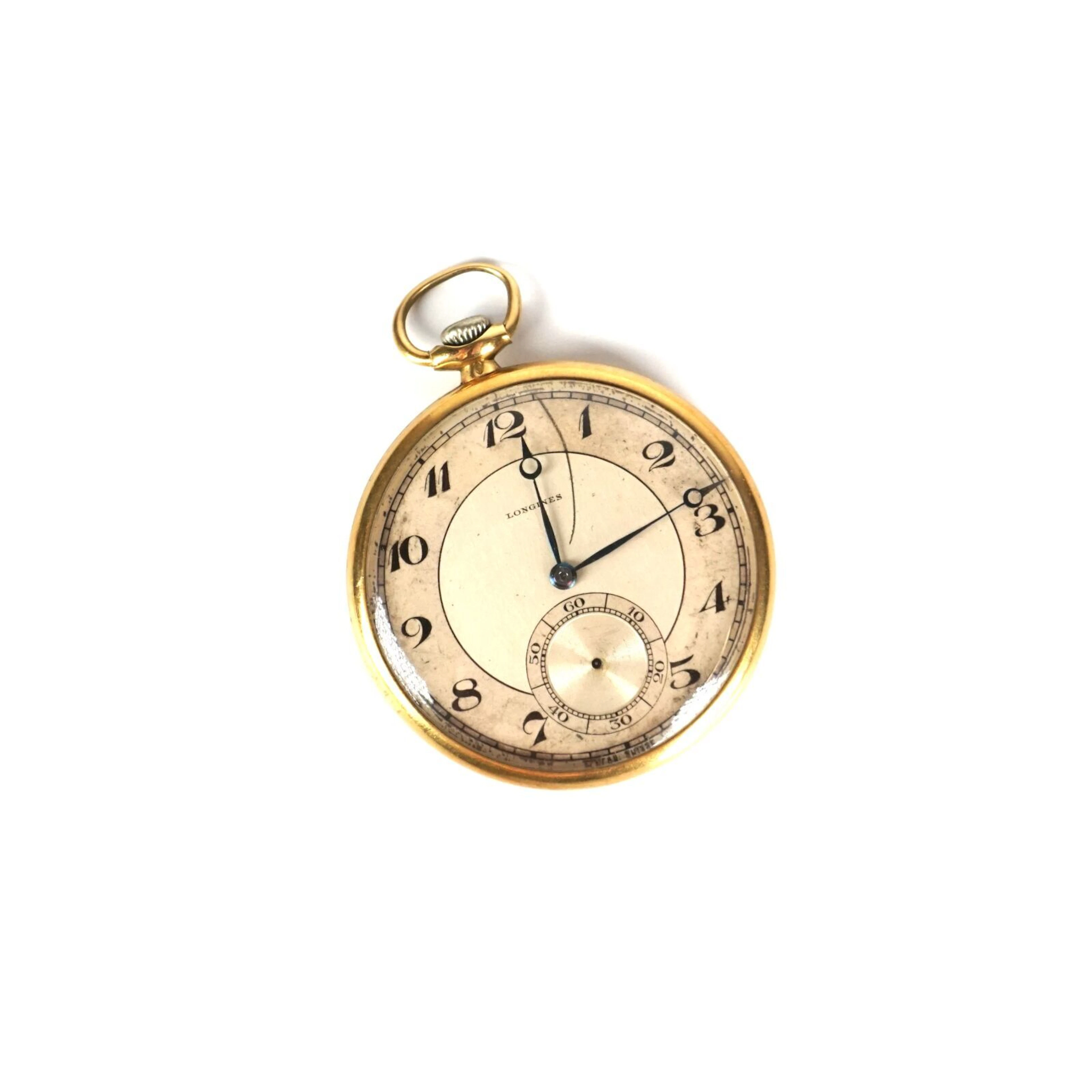 LONGINES : Montre de poche en or jaune 18K (750/oo)
