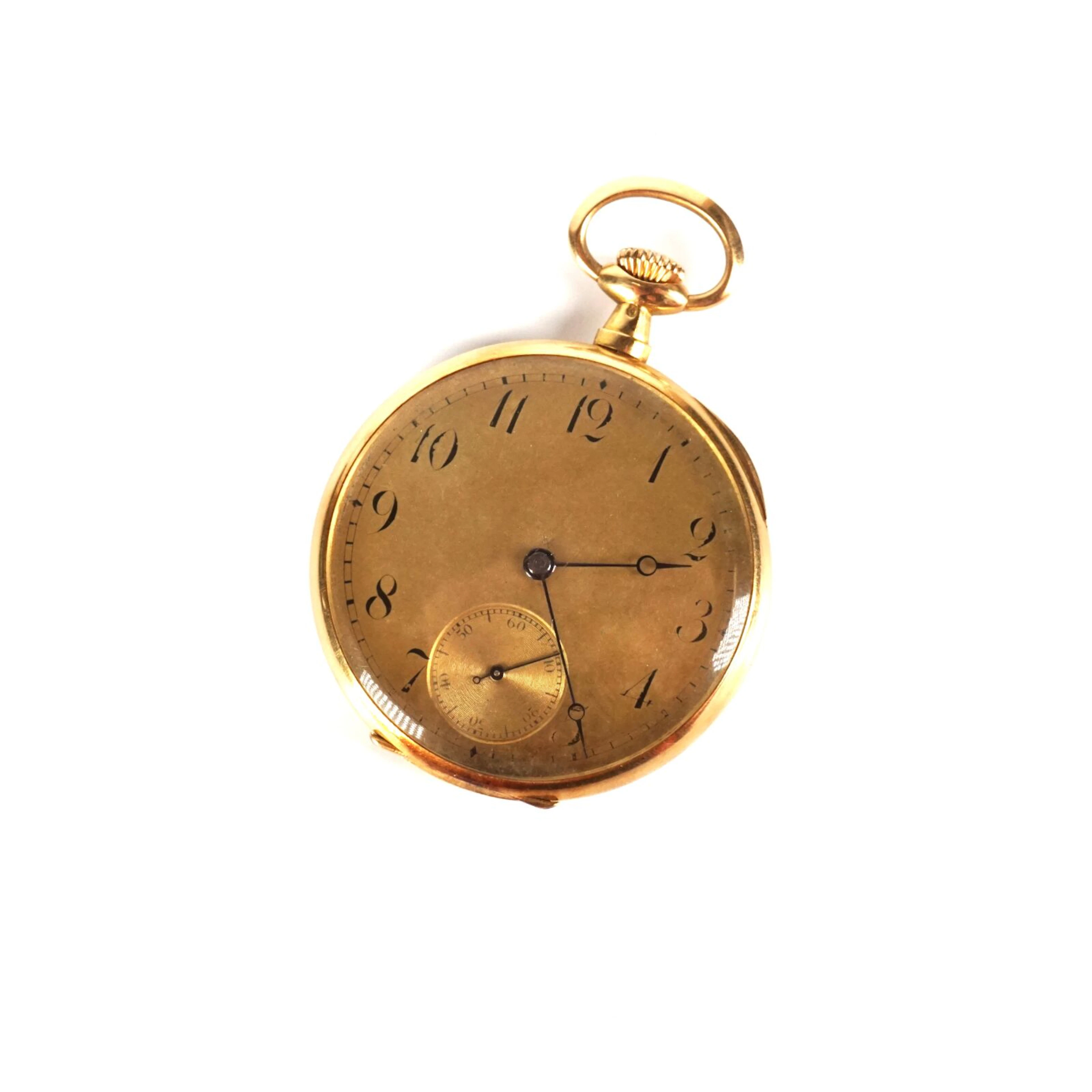 Montre à gousset en or jaune 18K (750/oo)